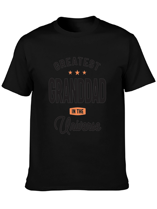 Greatest Granddad Universe Black T-Shirt