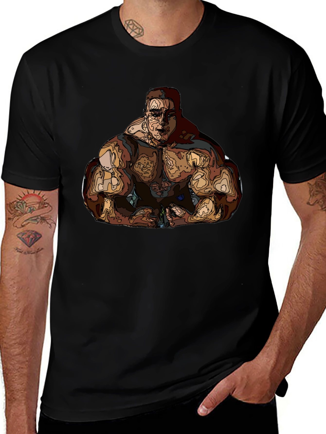 Muscle Man Graphic Tee - Bold Statement T-Shirt