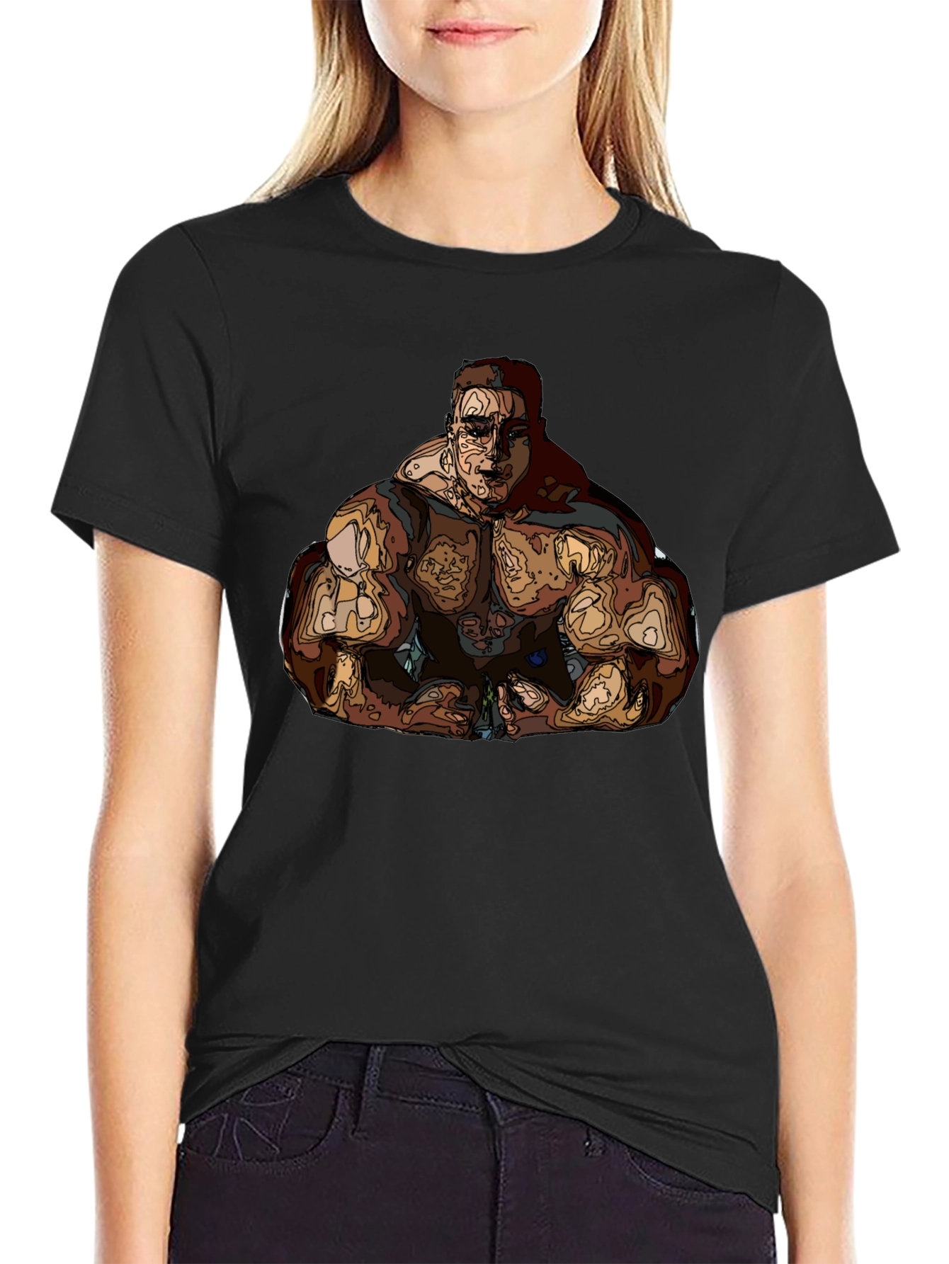 Muscle Man Graphic Tee - Bold Statement T-Shirt