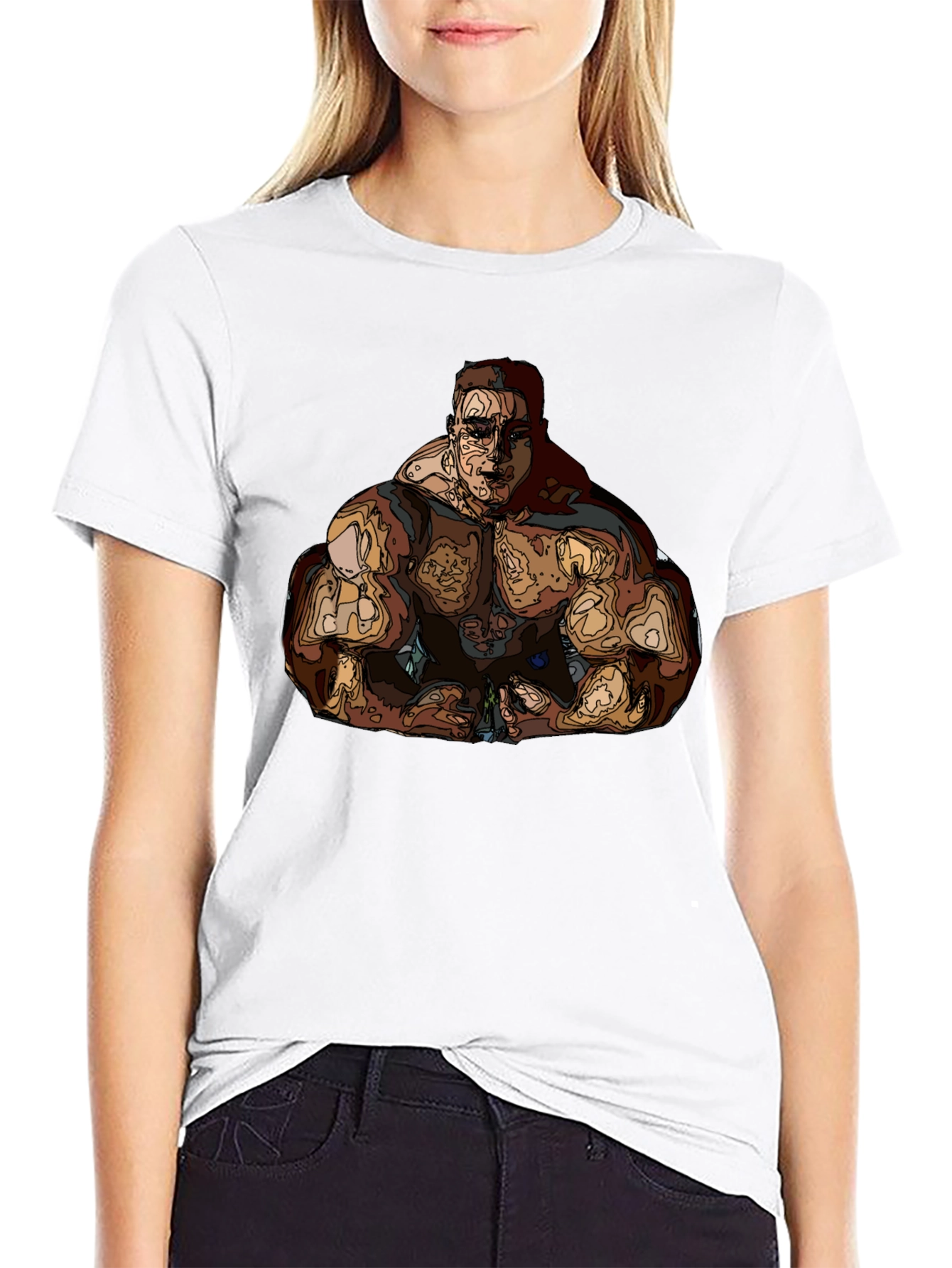 Muscle Man Graphic Tee - Bold Statement T-Shirt