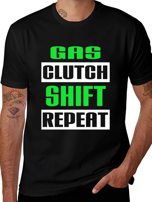 Gas Clutch Shift Repeat Graphic Tee