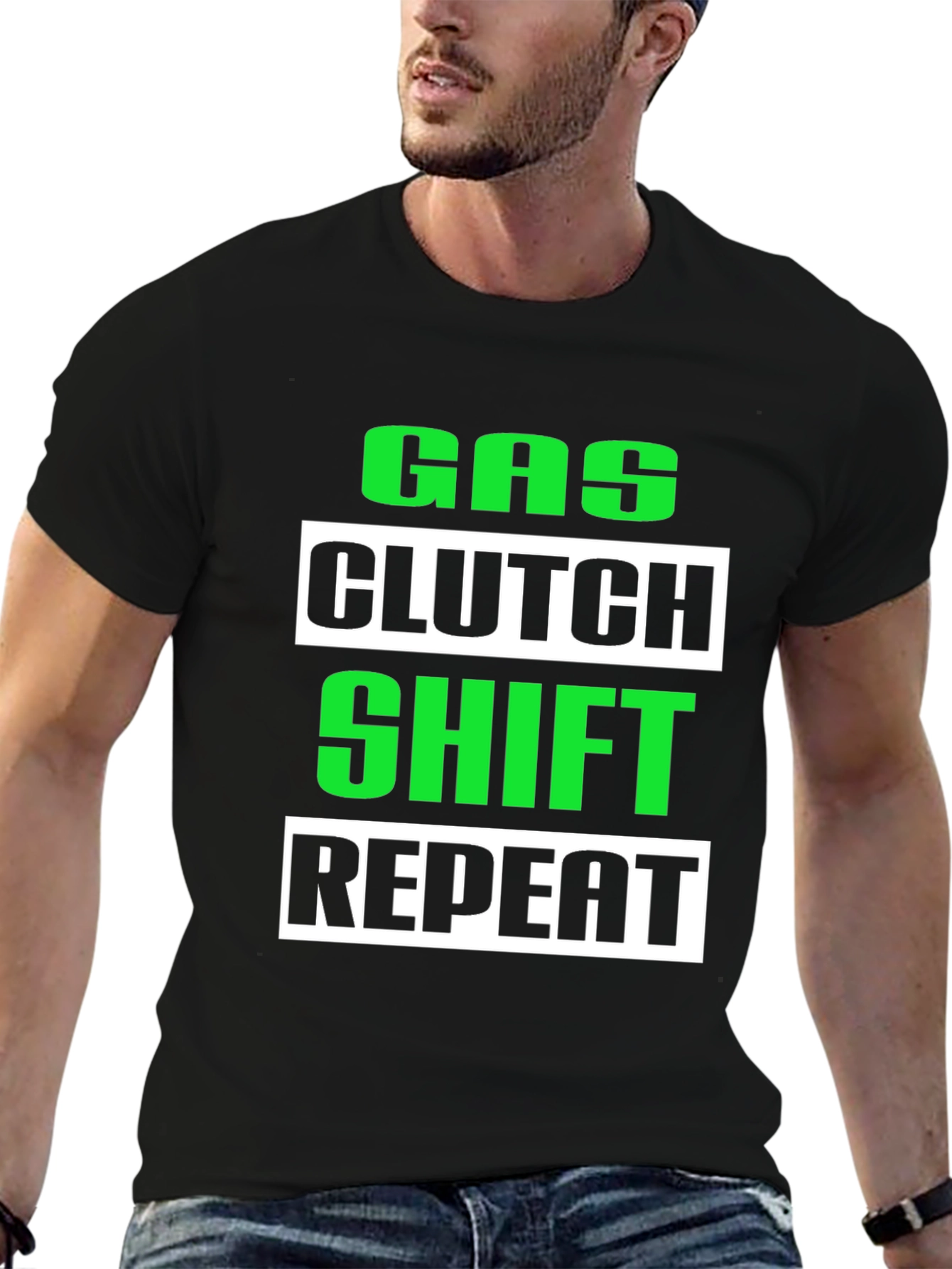 Gas Clutch Shift Repeat Graphic Tee