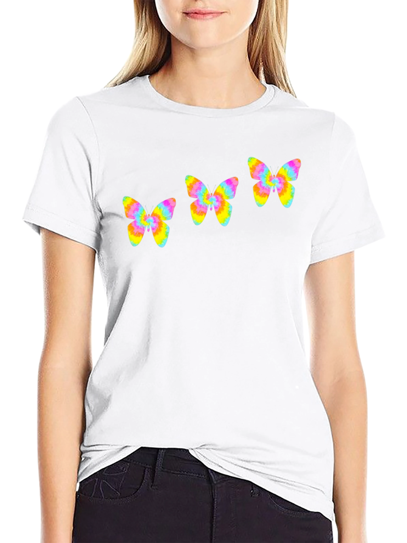 Tie-Dye Butterfly Graphic Tee
