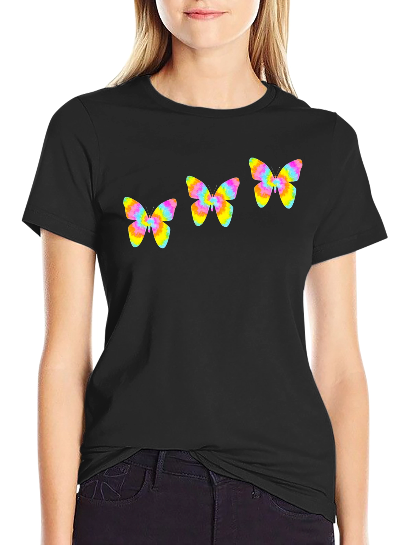 Tie-Dye Butterfly Graphic Tee