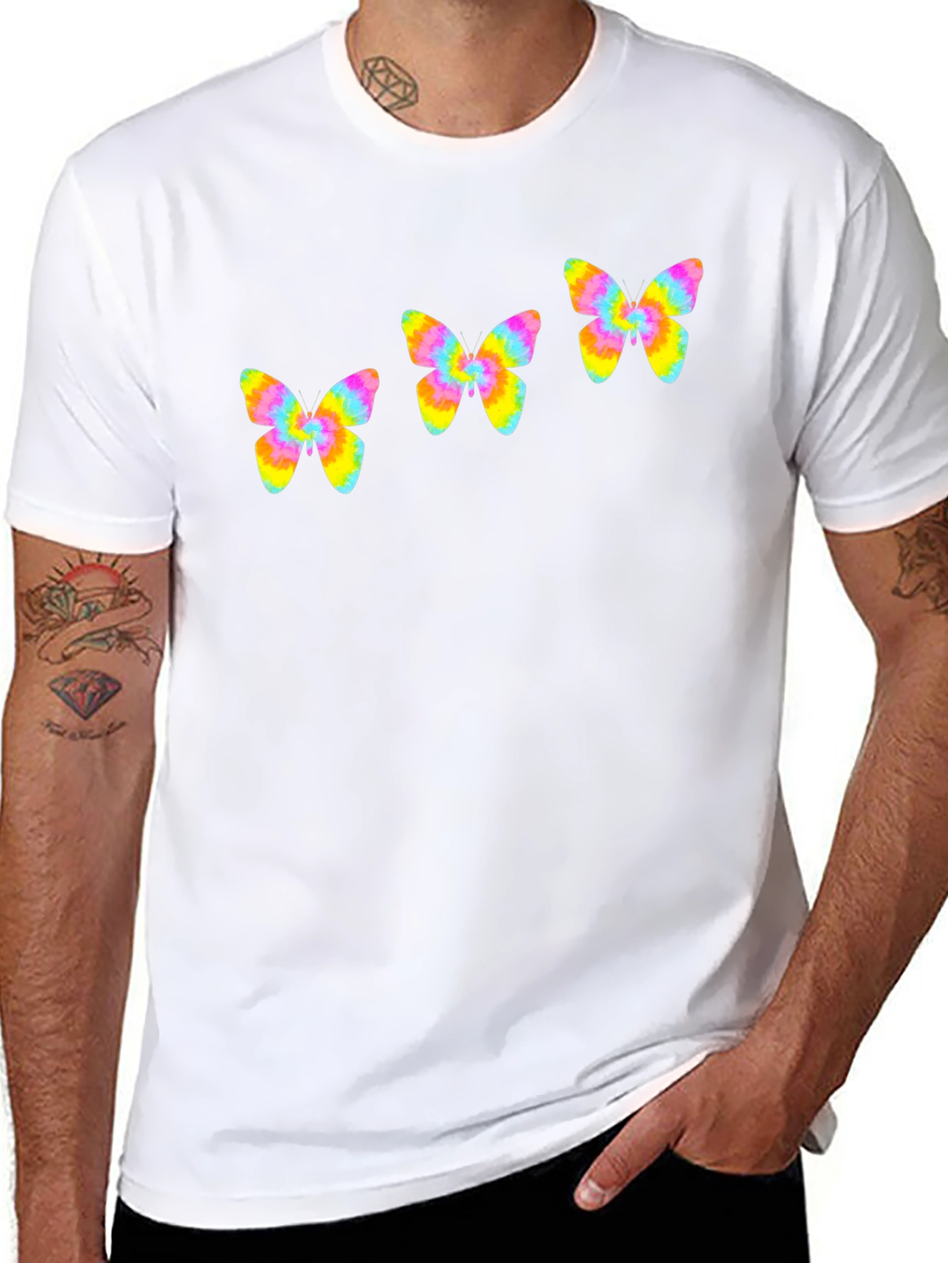 Tie-Dye Butterfly Graphic Tee