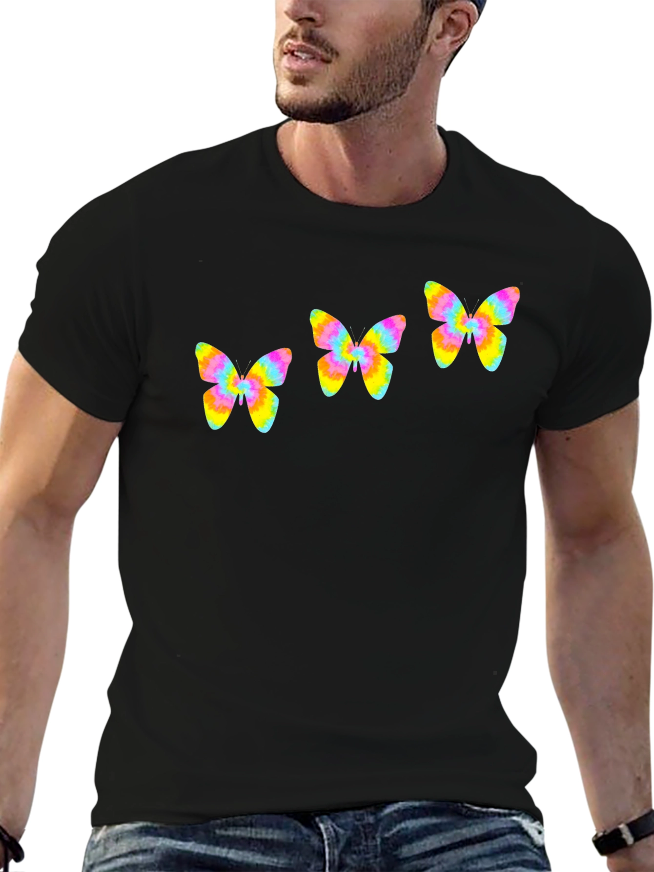 Tie-Dye Butterfly Graphic Tee