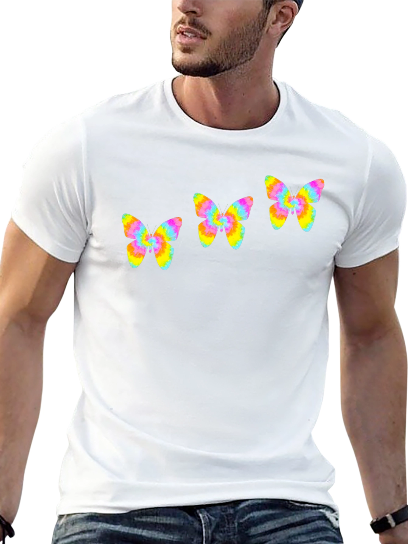 Tie-Dye Butterfly Graphic Tee