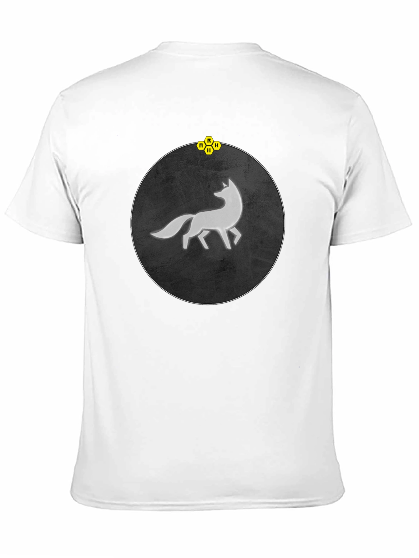 Abstract Fox Graphic Tee - Stylish Mens Black T-Shirt
