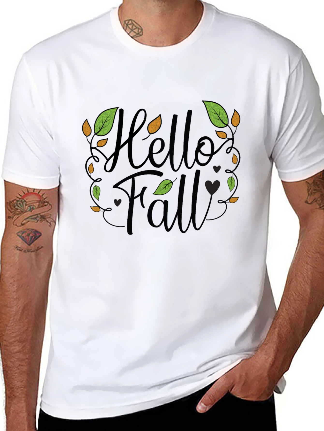Hello Fall Graphic Print T-Shirt