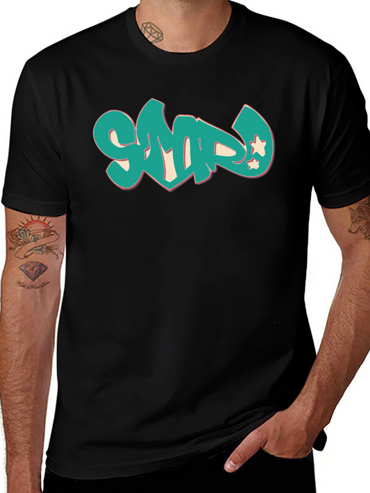 Graffiti Style Graphic Tee - Cool Black Shirt