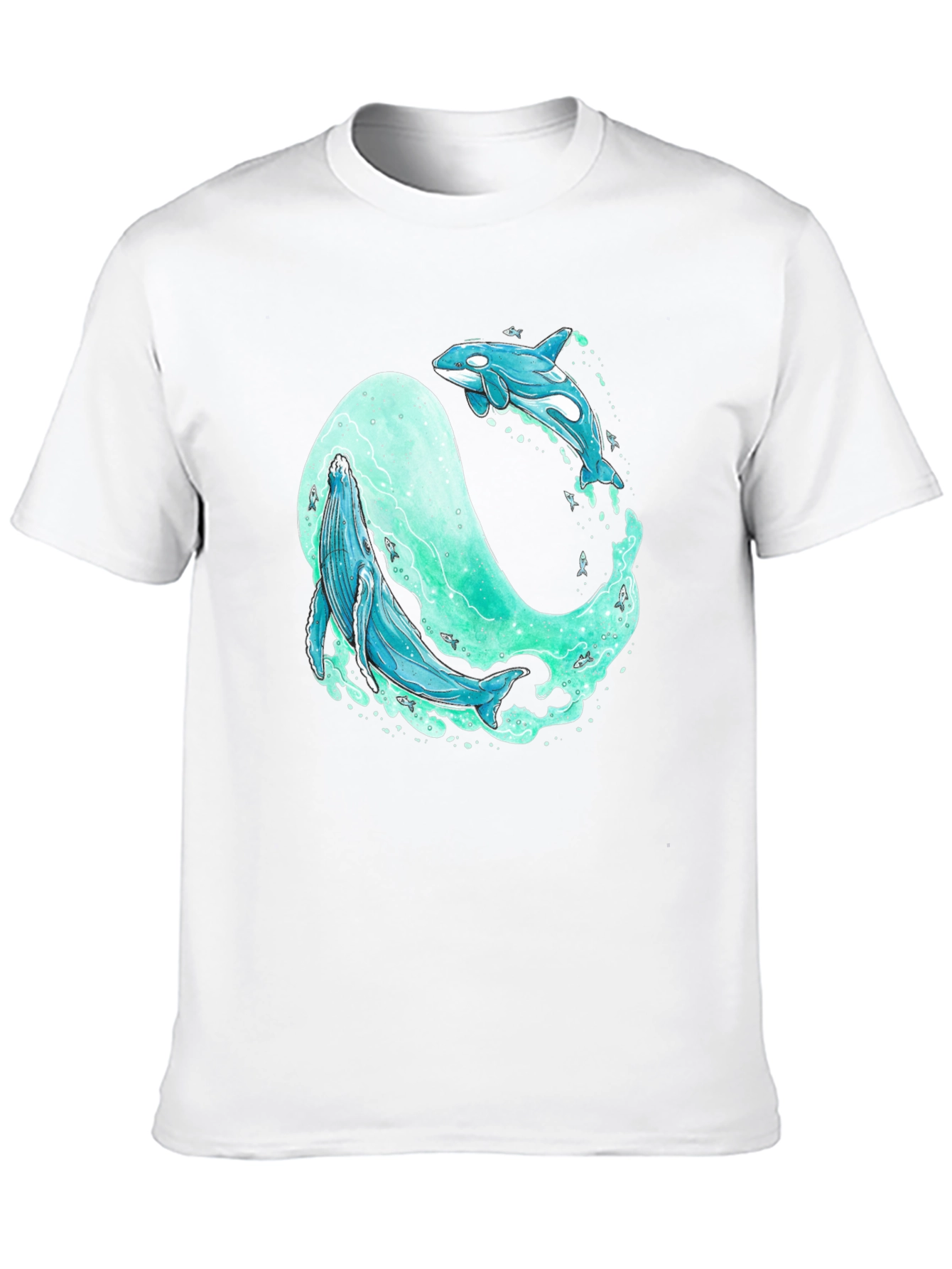 Whale and Orca Graphic T-Shirt