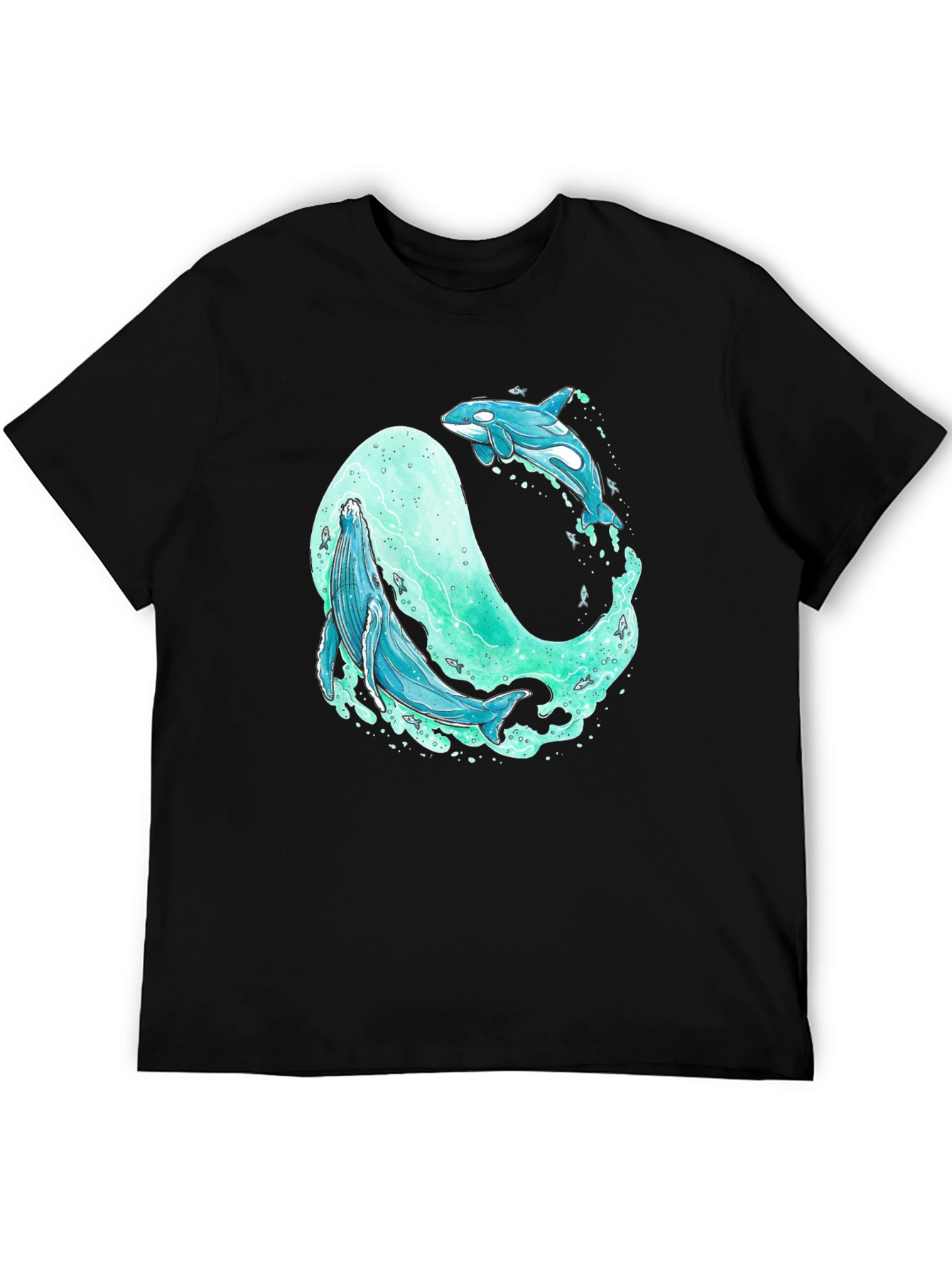 Whale and Orca Graphic T-Shirt