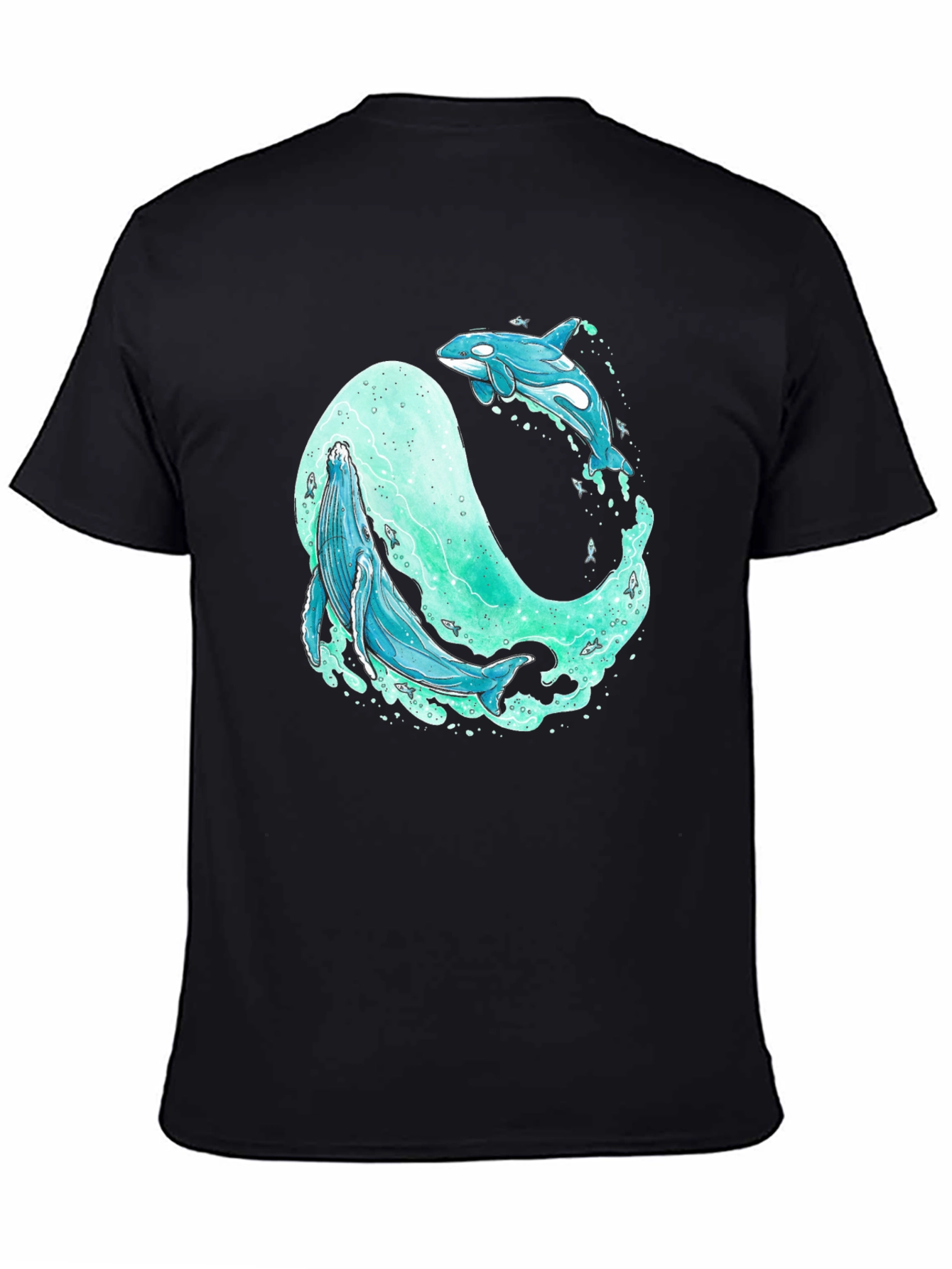 Whale and Orca Graphic T-Shirt