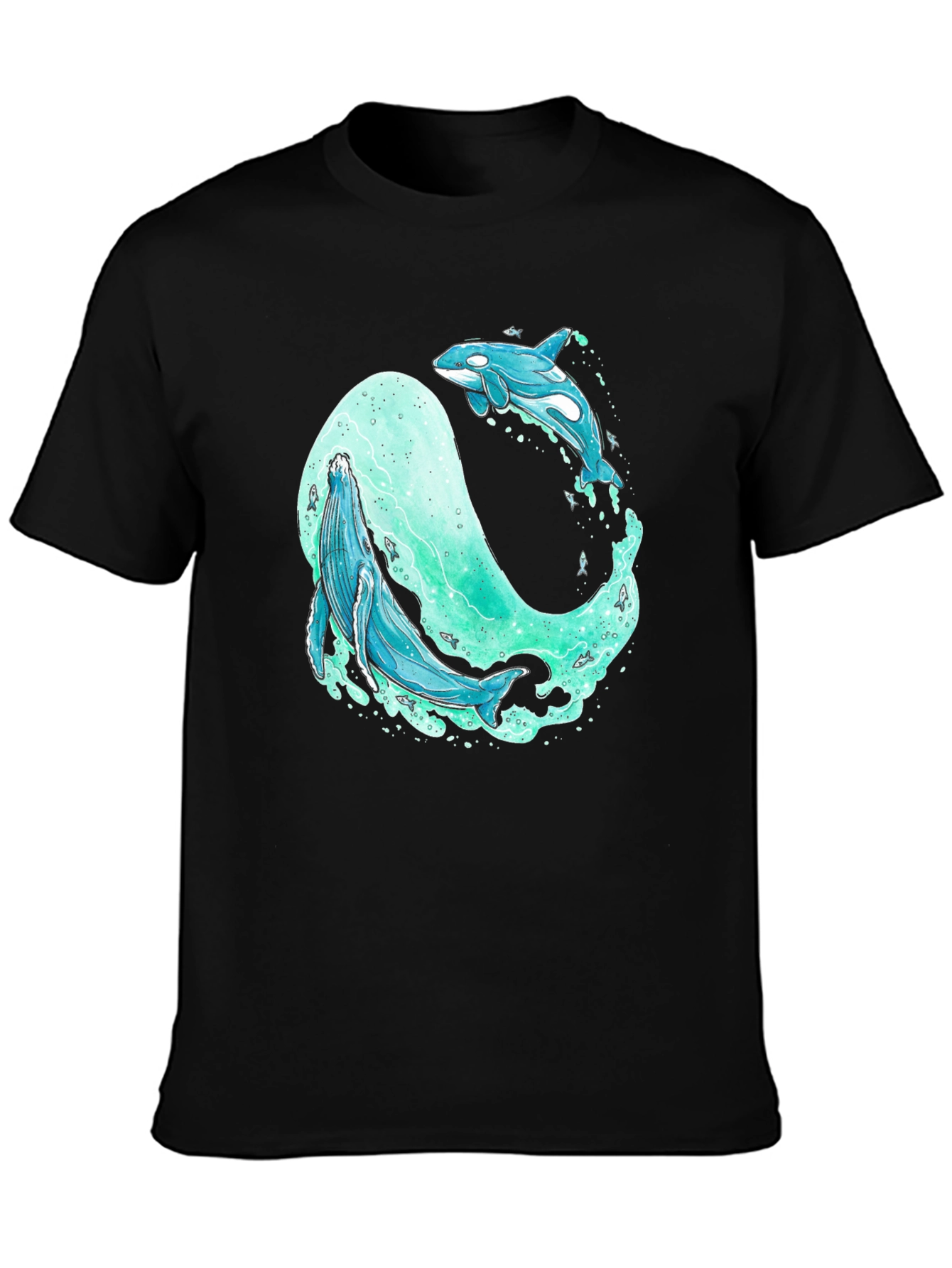 Whale and Orca Graphic T-Shirt