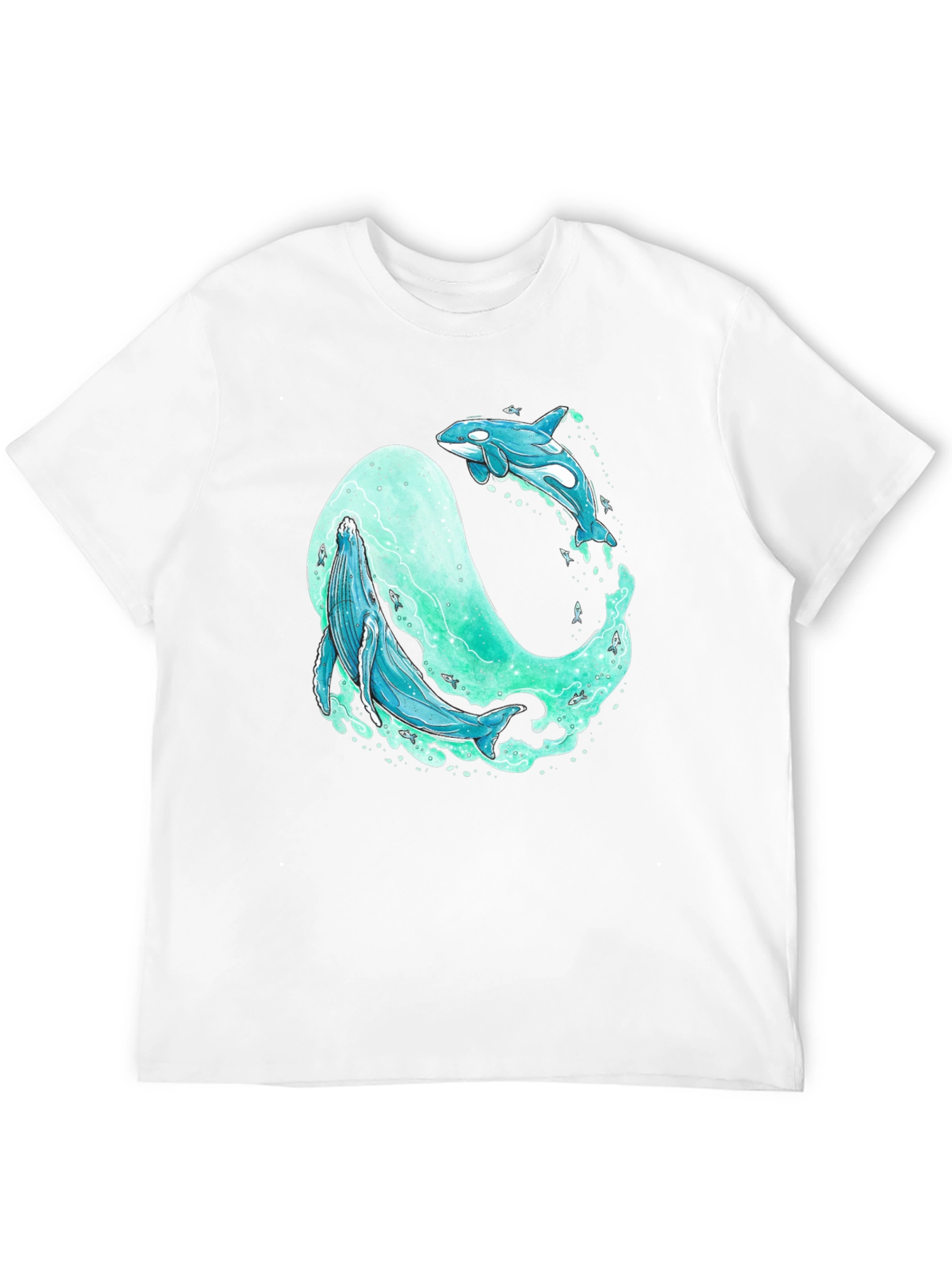 Whale and Orca Graphic T-Shirt