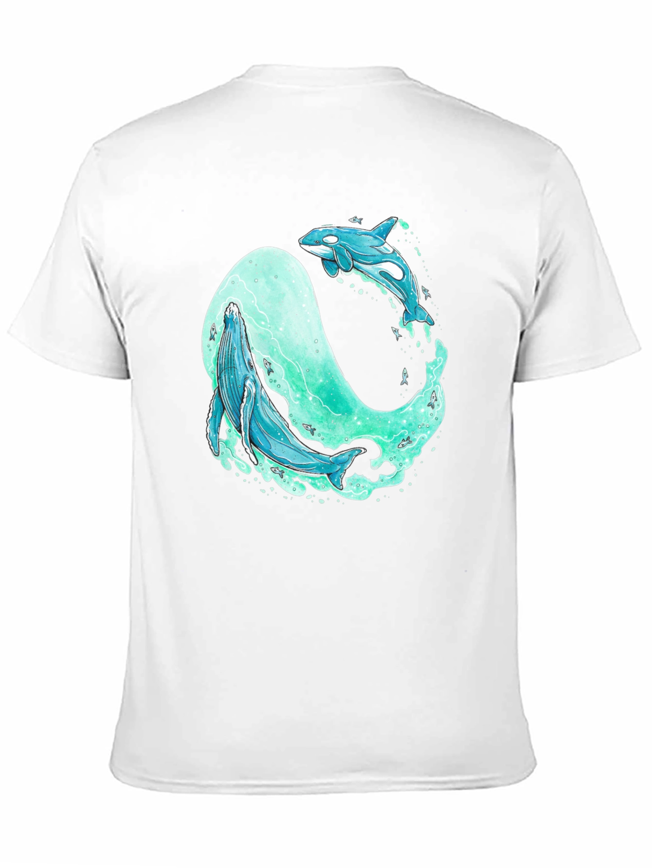 Whale and Orca Graphic T-Shirt