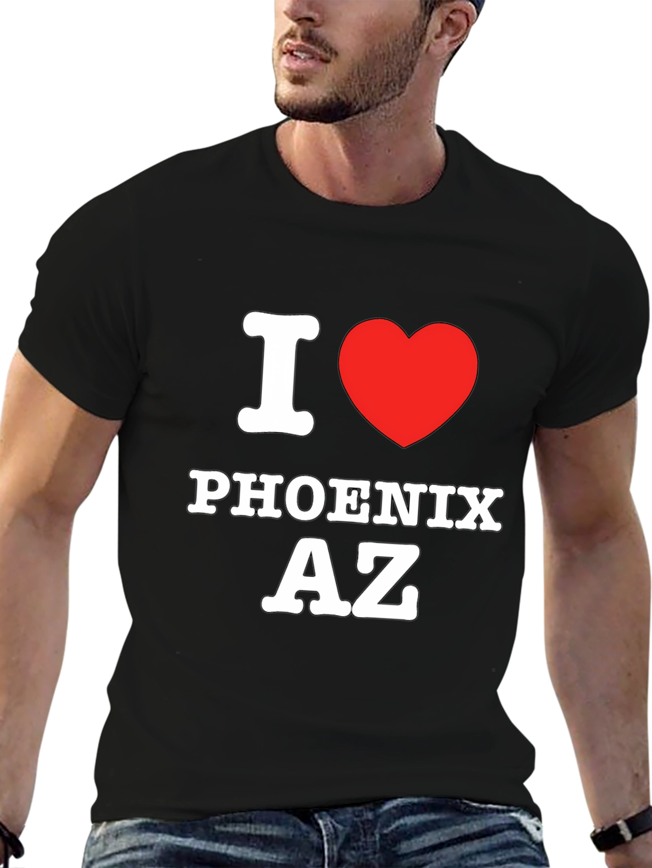 I Love Phoenix AZ Black T-Shirt