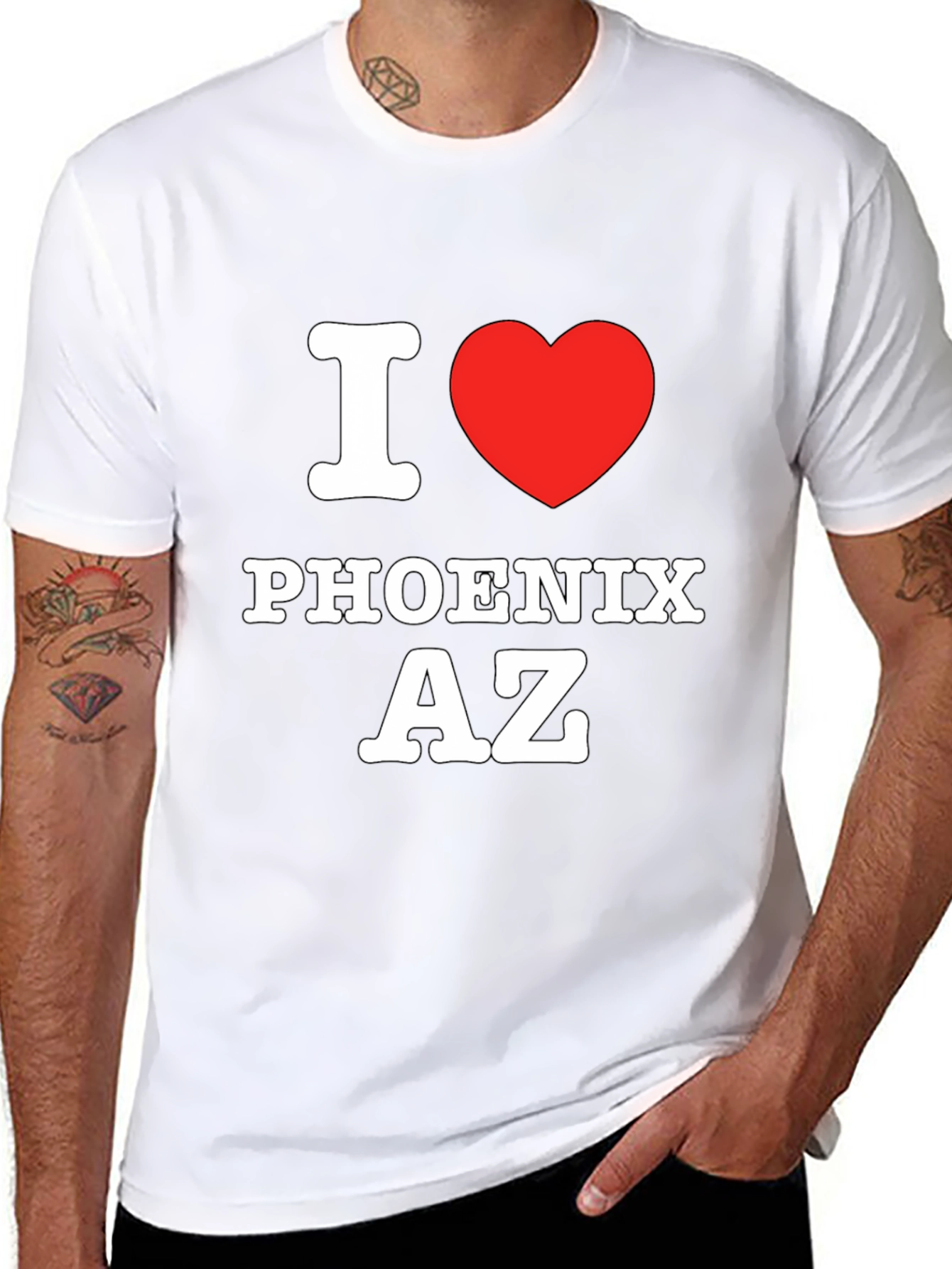 I Love Phoenix AZ Black T-Shirt