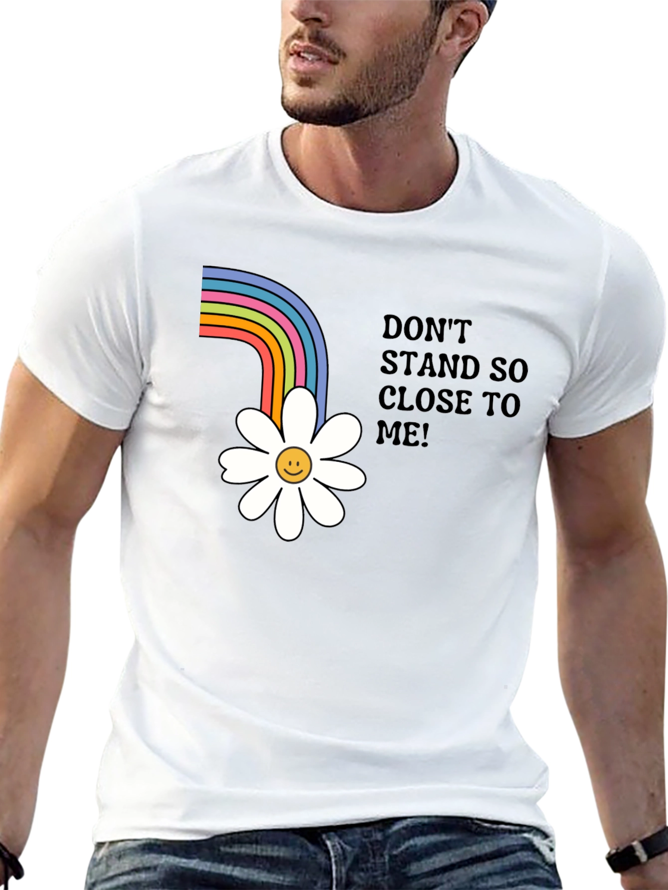 Rainbow Daisy Graphic Tee