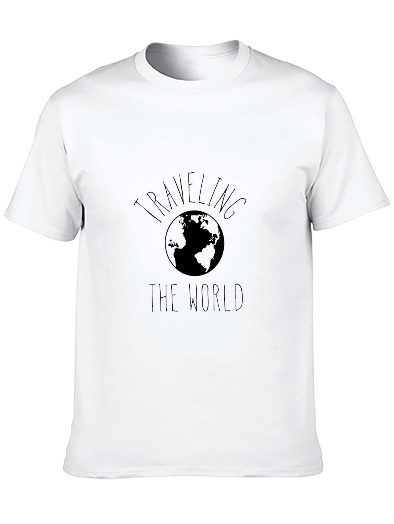 Traveling the World Graphic T-Shirt - Black