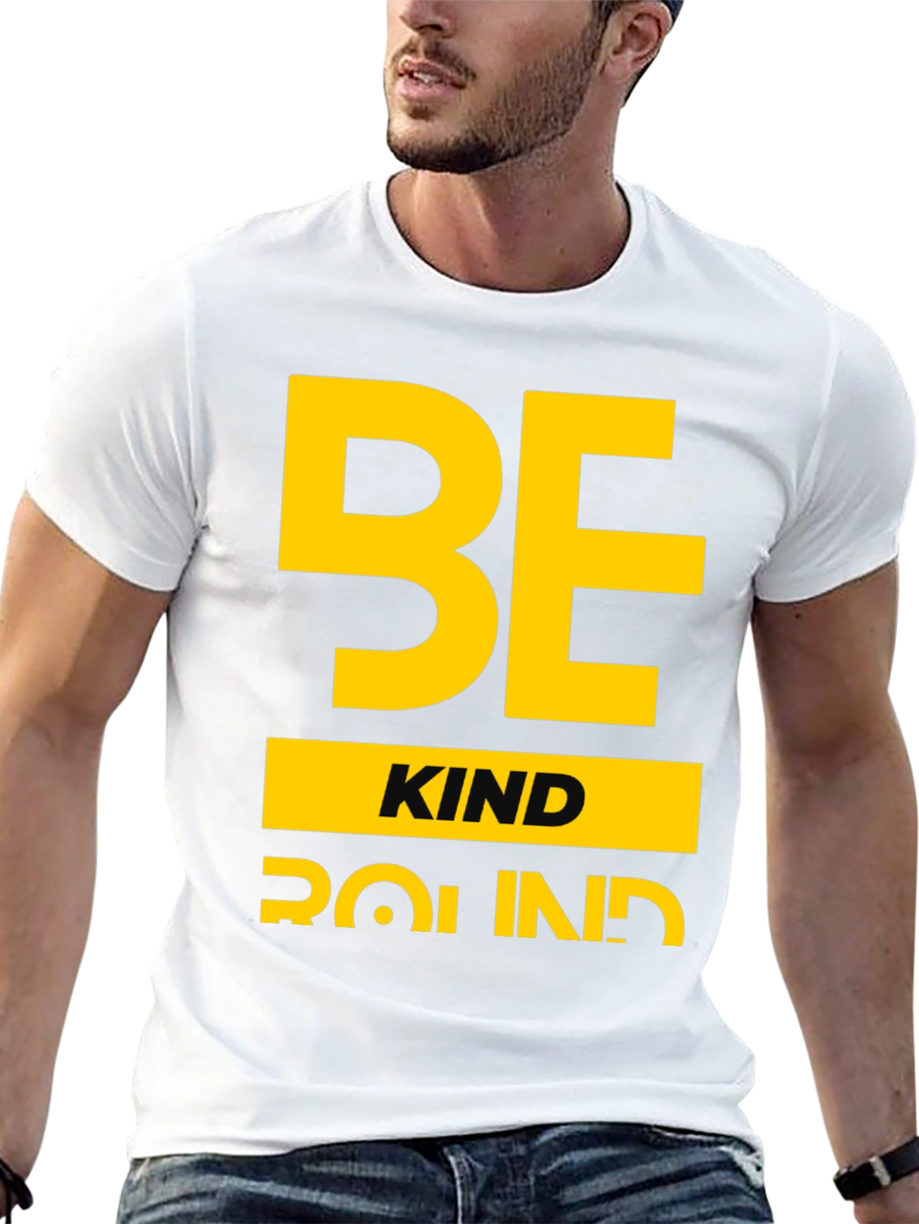 Be Kind Round T-Shirt - Black Graphic Tee
