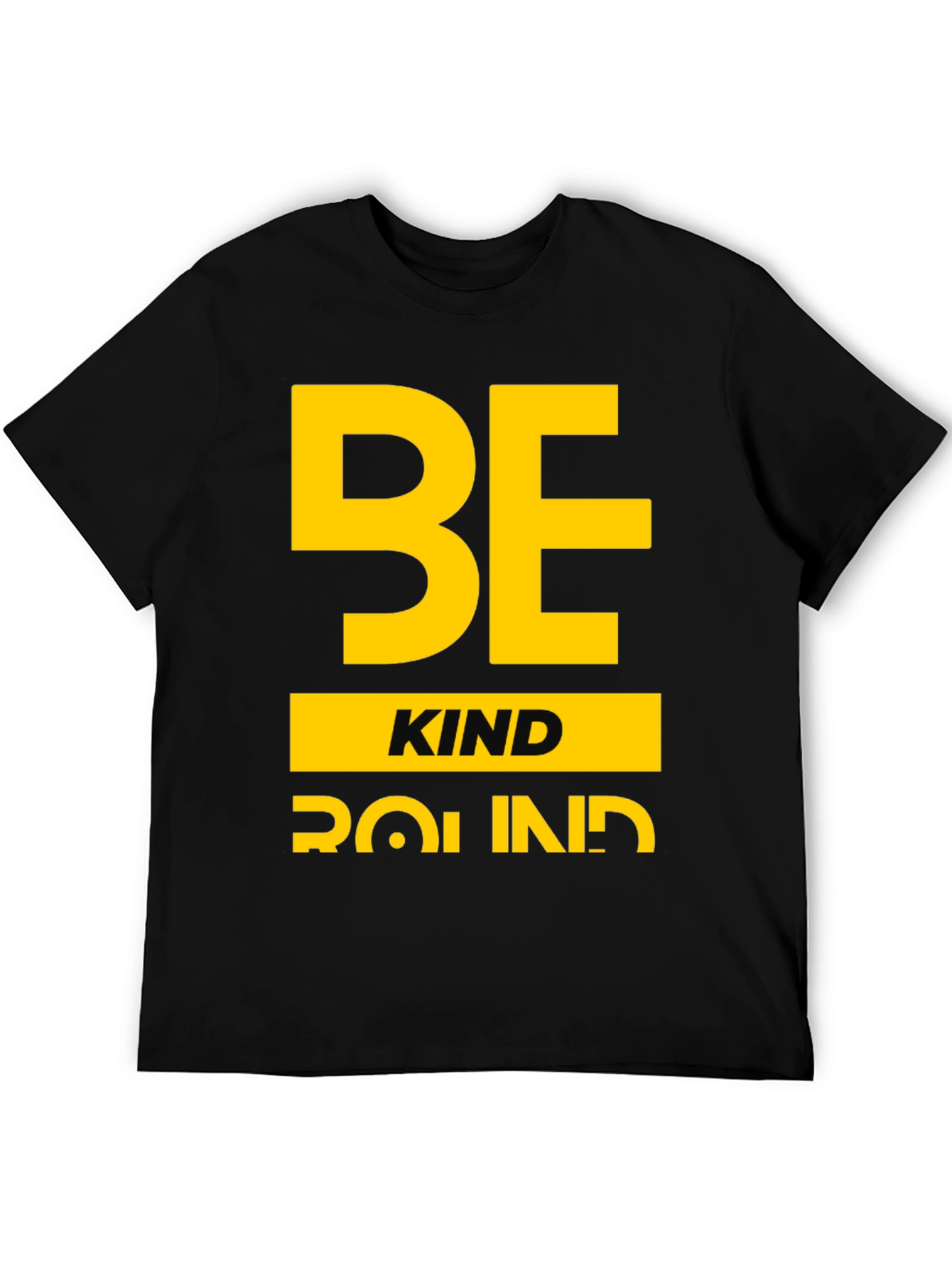 Be Kind Round T-Shirt - Black Graphic Tee