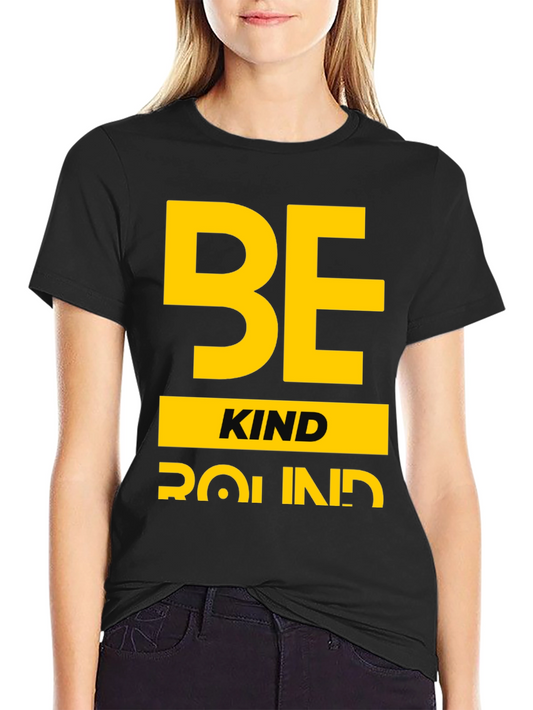 Be Kind Round T-Shirt - Black Graphic Tee