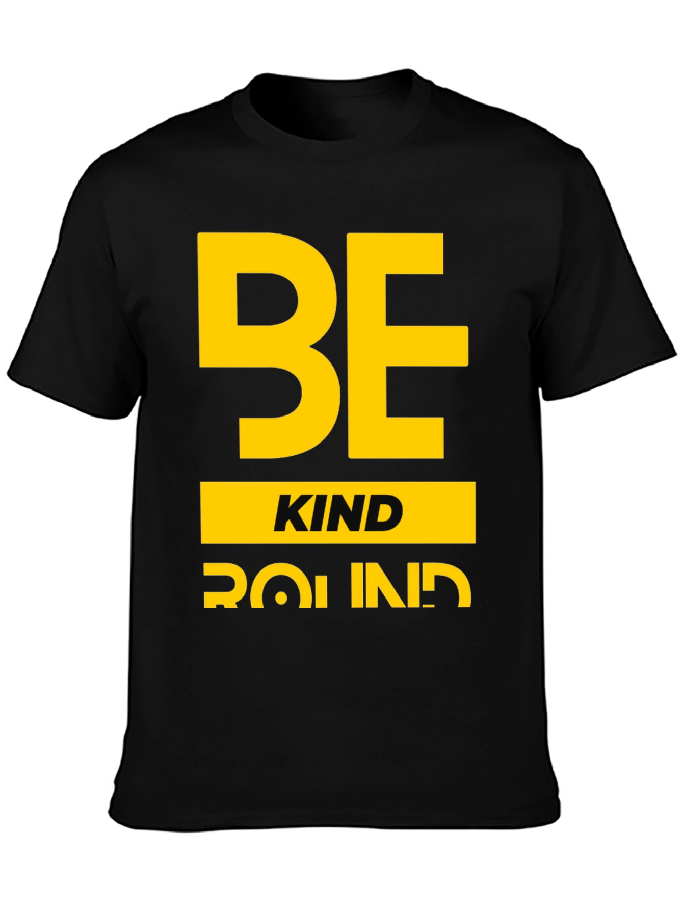 Be Kind Round T-Shirt - Black Graphic Tee