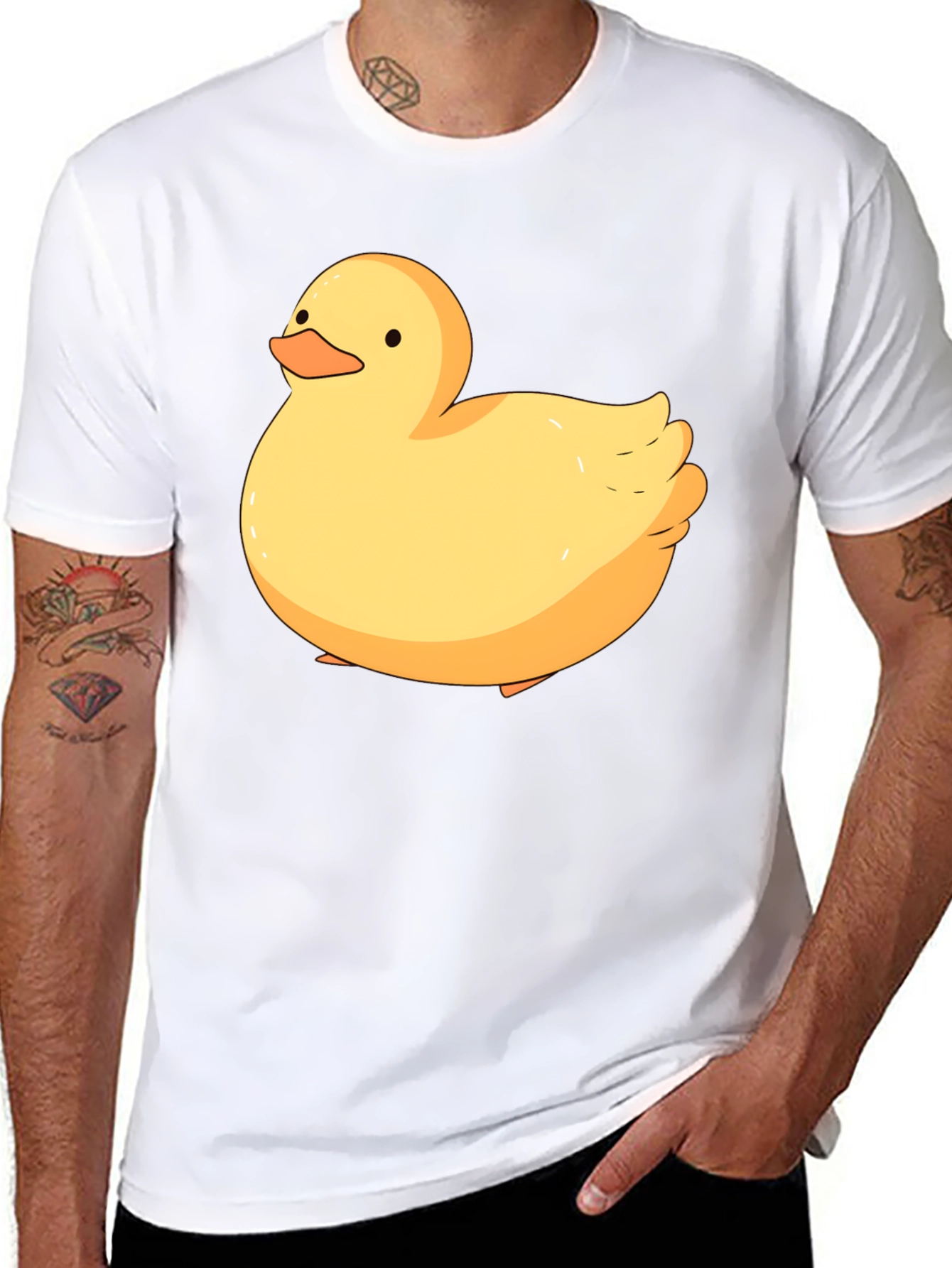 Duck Graphic T-Shirt - Casual Black Tee