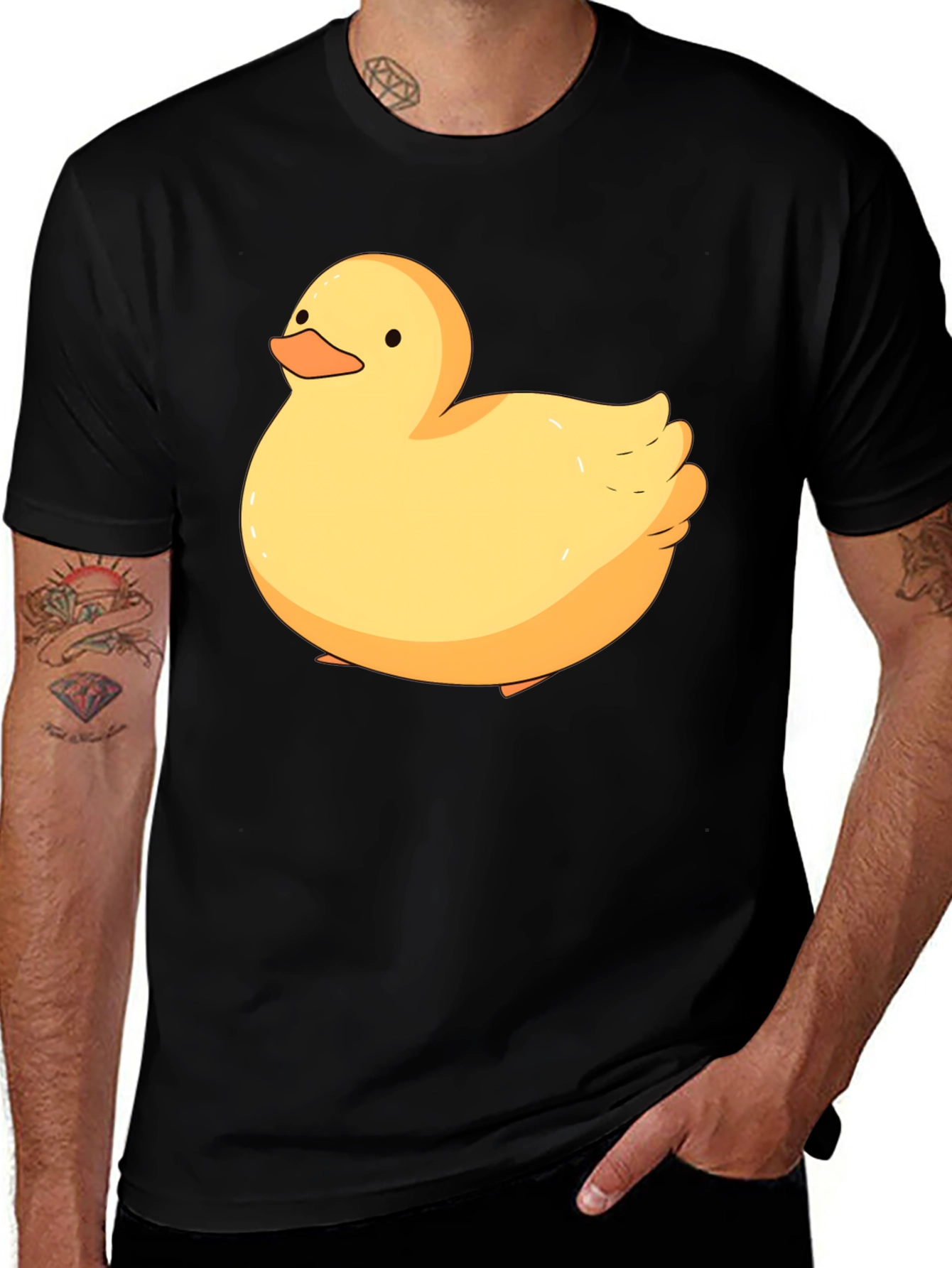 Duck Graphic T-Shirt - Casual Black Tee