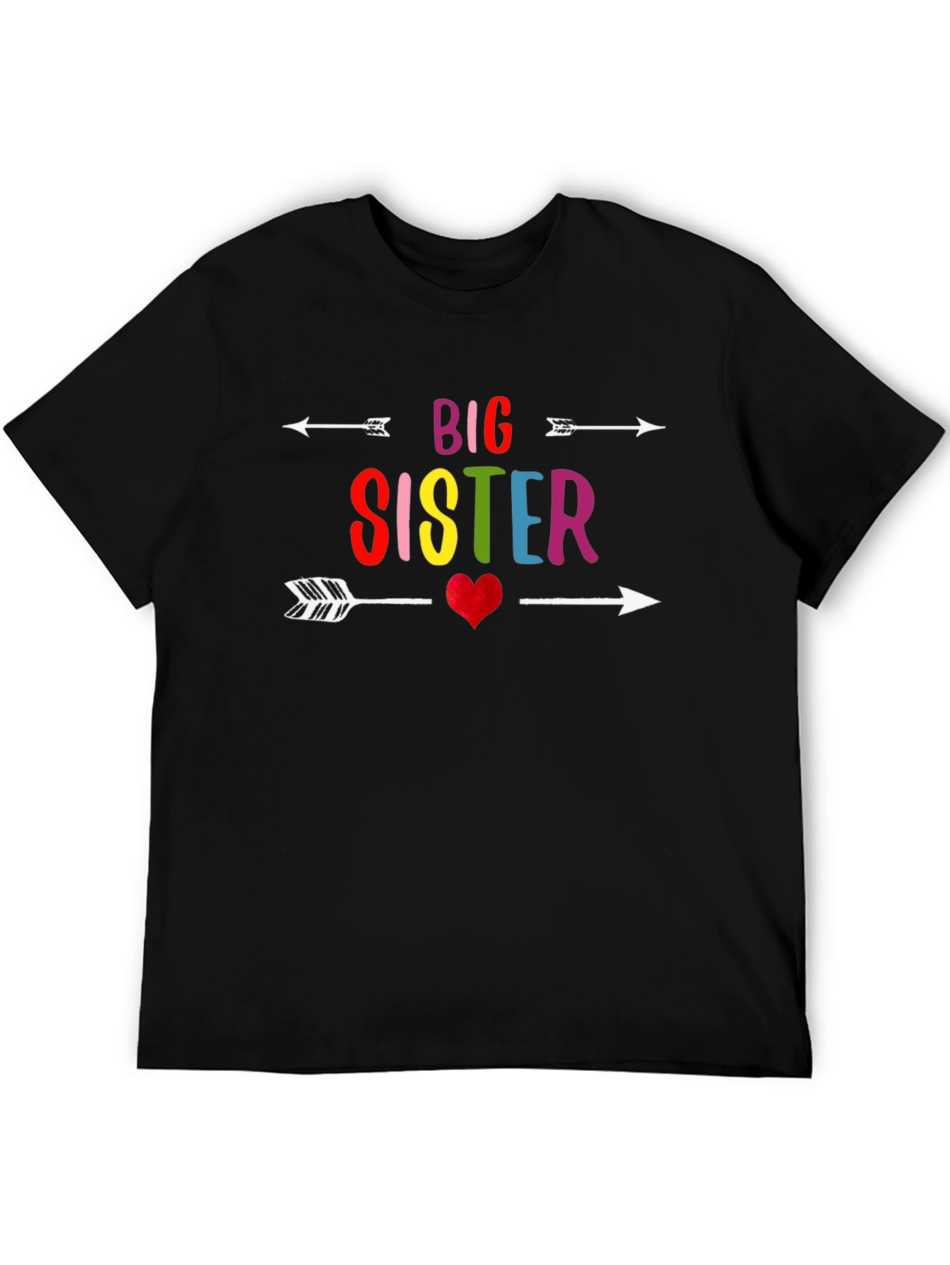 Big Sister Arrow Heart Graphic T-Shirt