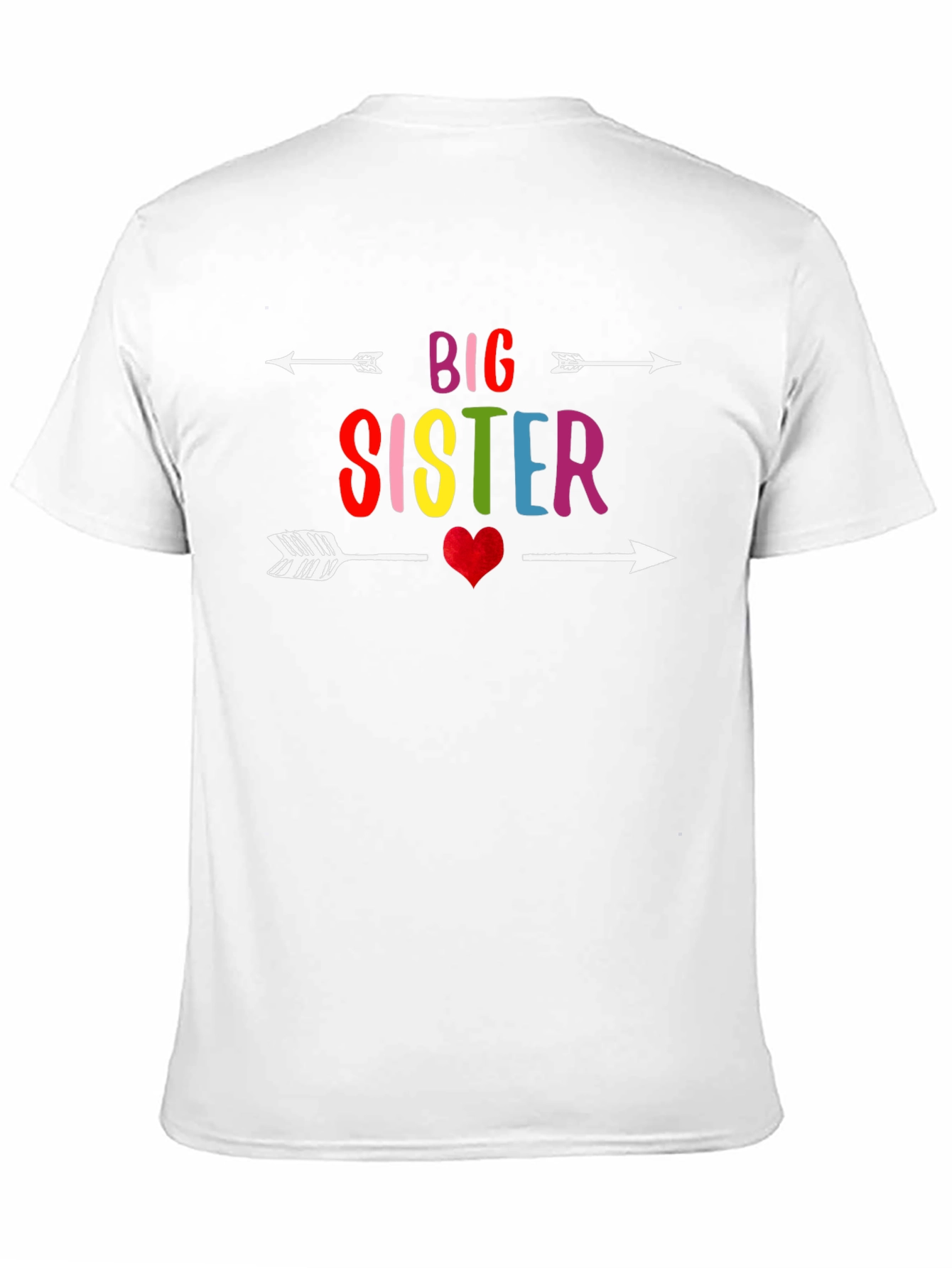 Big Sister Arrow Heart Graphic T-Shirt