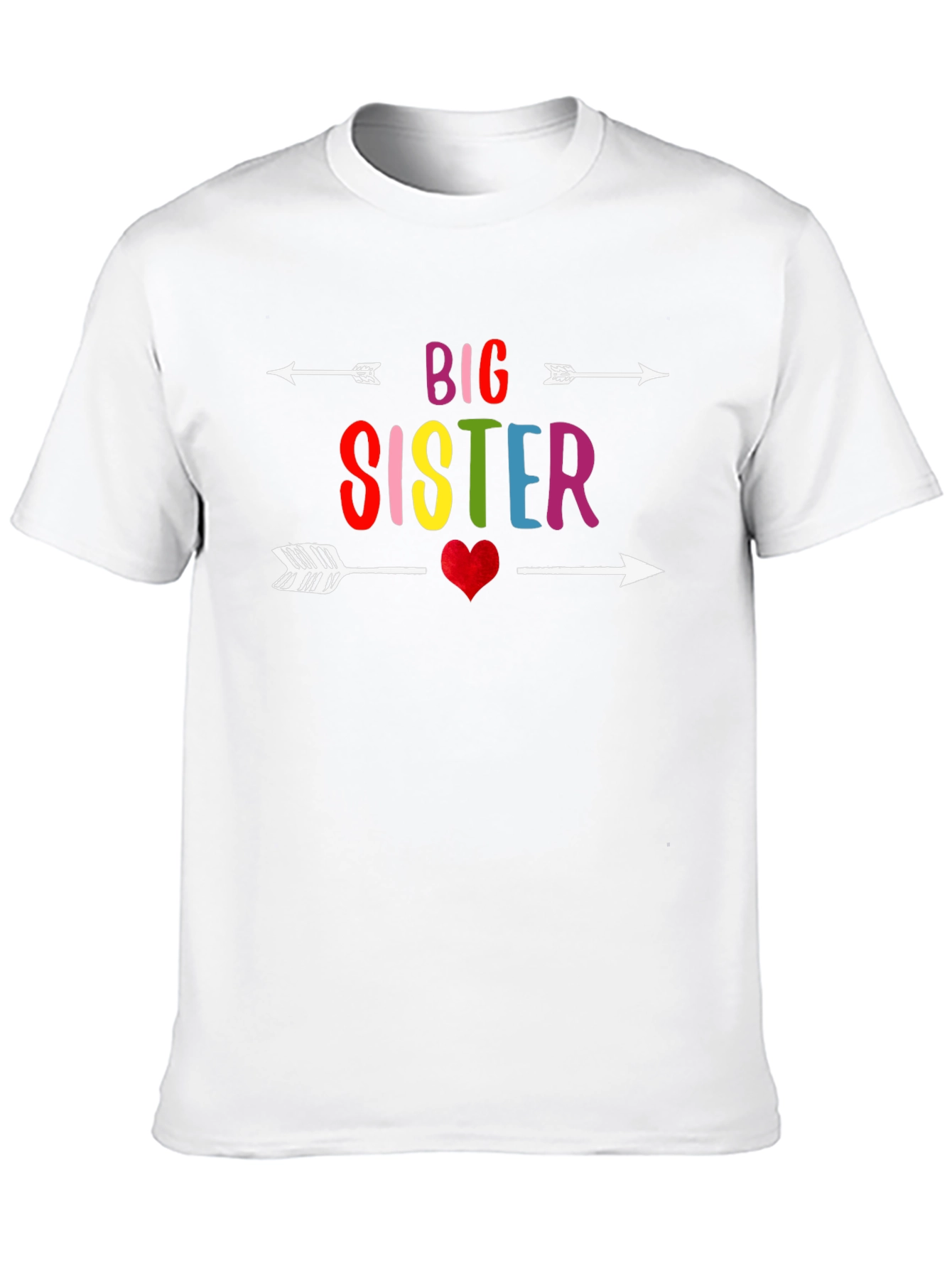 Big Sister Arrow Heart Graphic T-Shirt