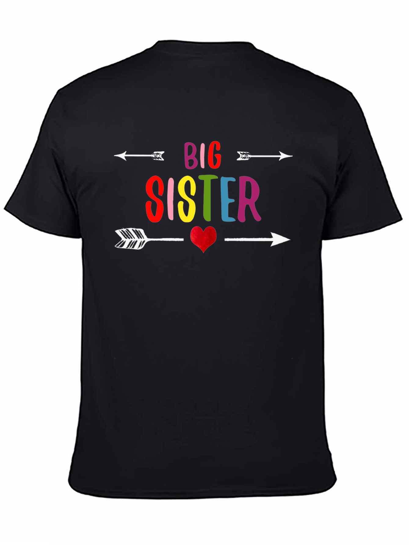 Big Sister Arrow Heart Graphic T-Shirt