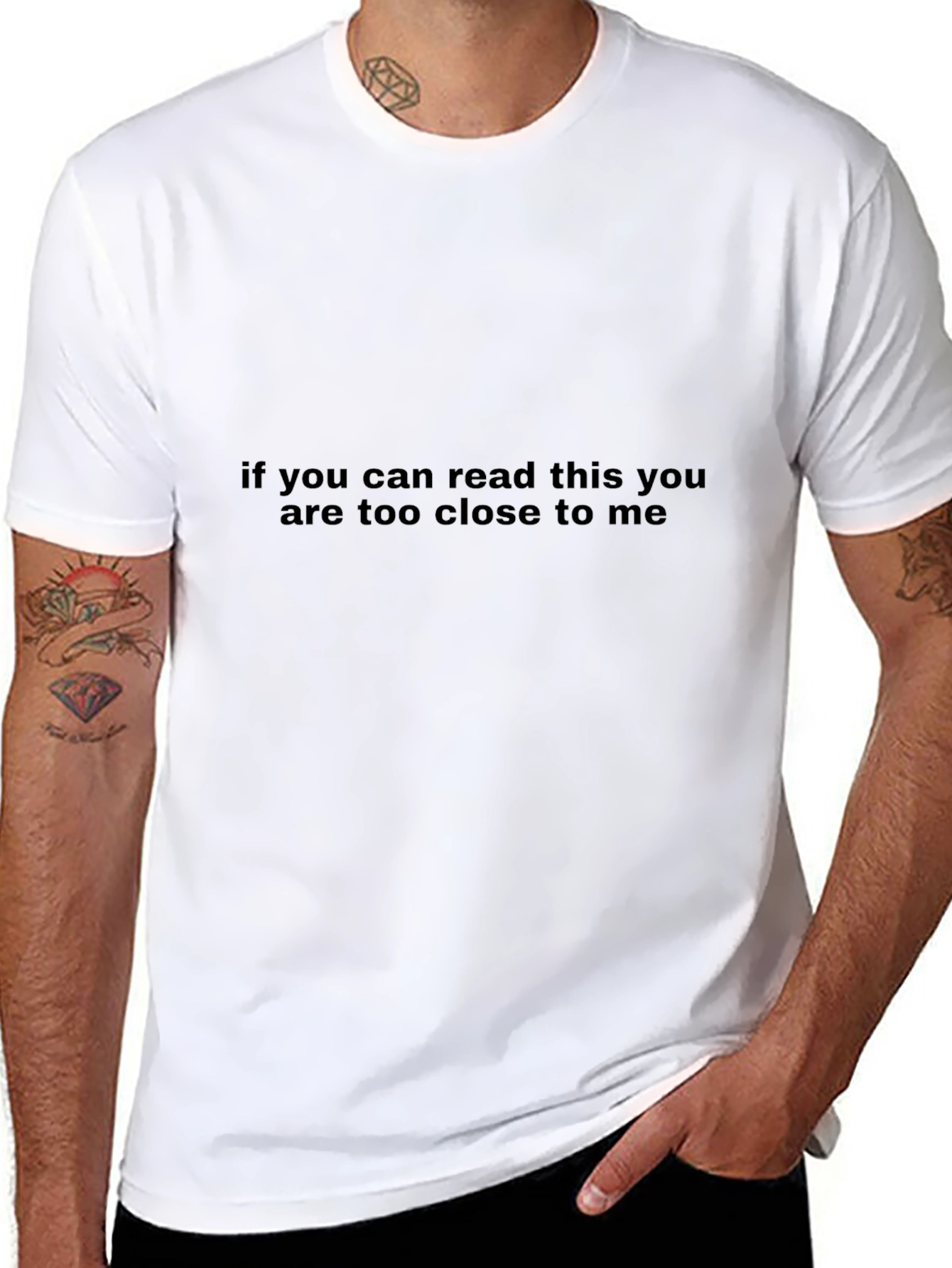Funny Social Distancing Tee - Too Close Slogan Shirt