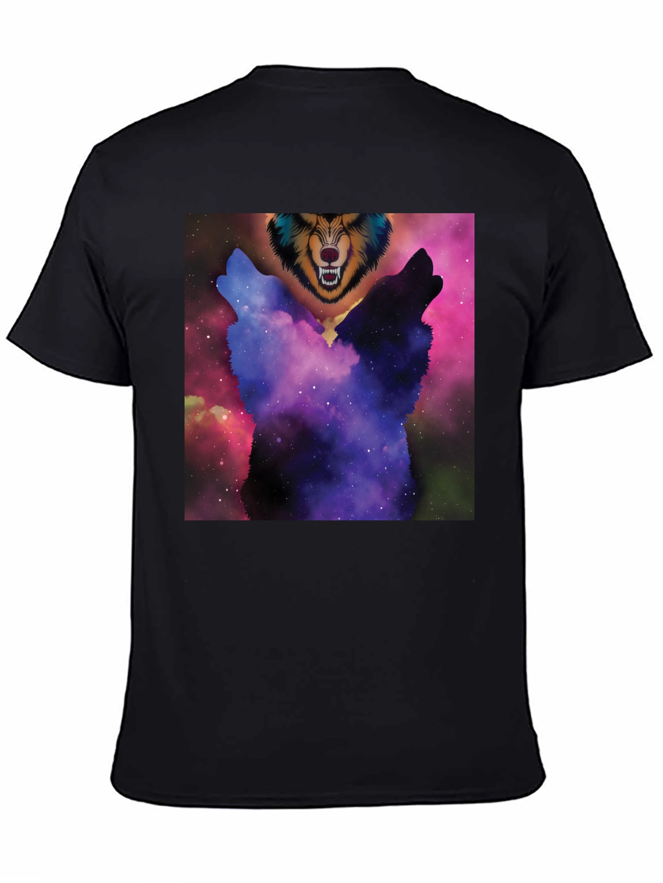 Cosmic Wolf Pack T-Shirt - Unique Graphic Tee