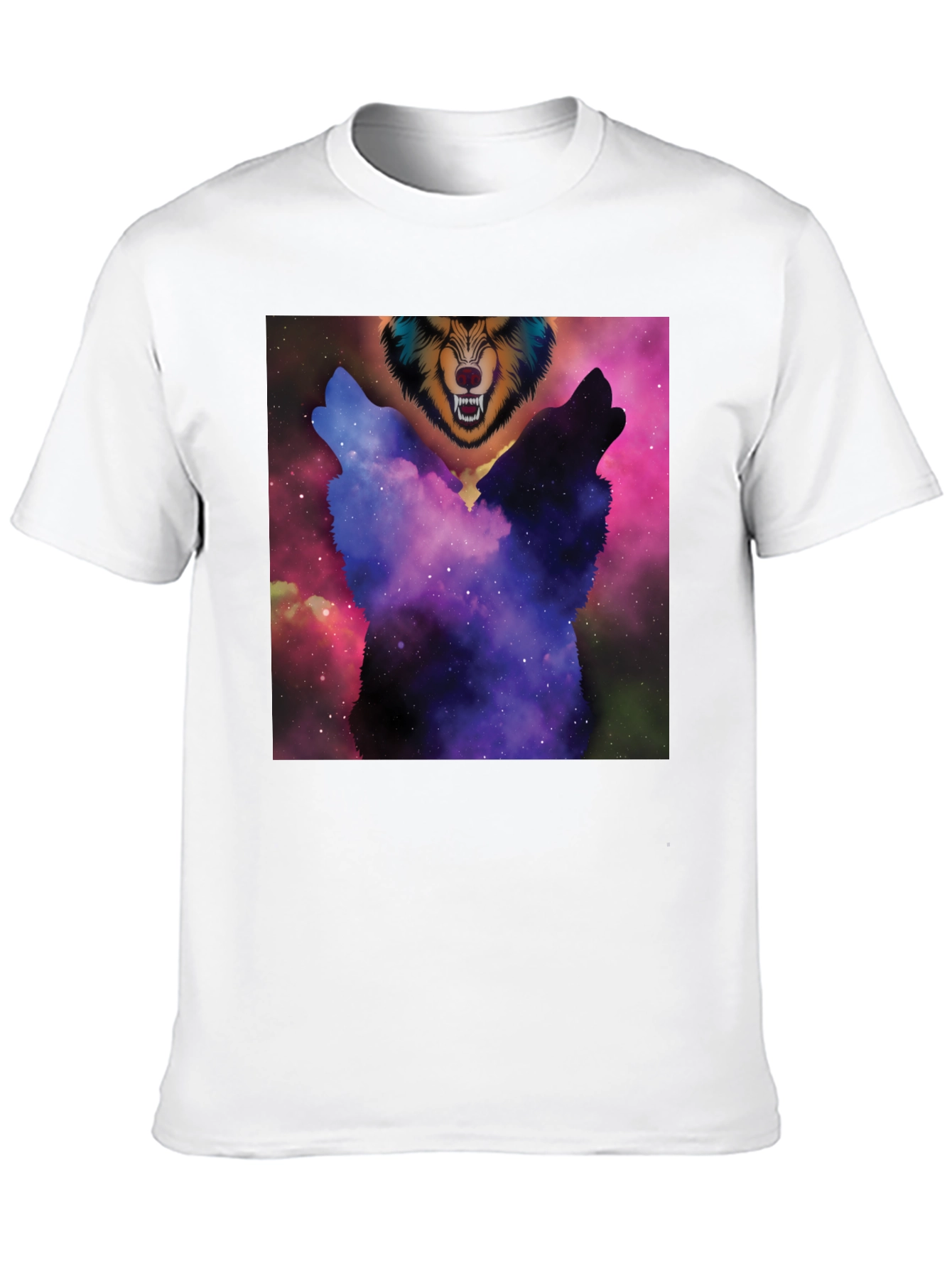 Cosmic Wolf Pack T-Shirt - Unique Graphic Tee