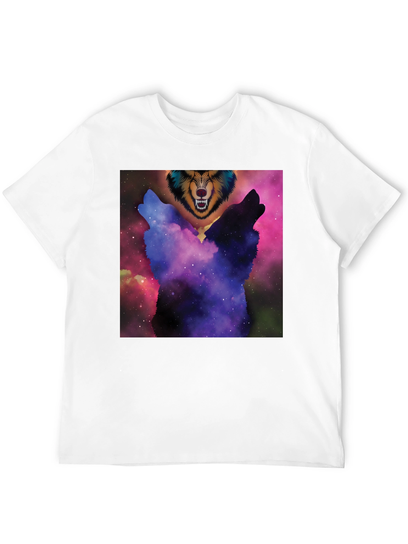 Cosmic Wolf Pack T-Shirt - Unique Graphic Tee