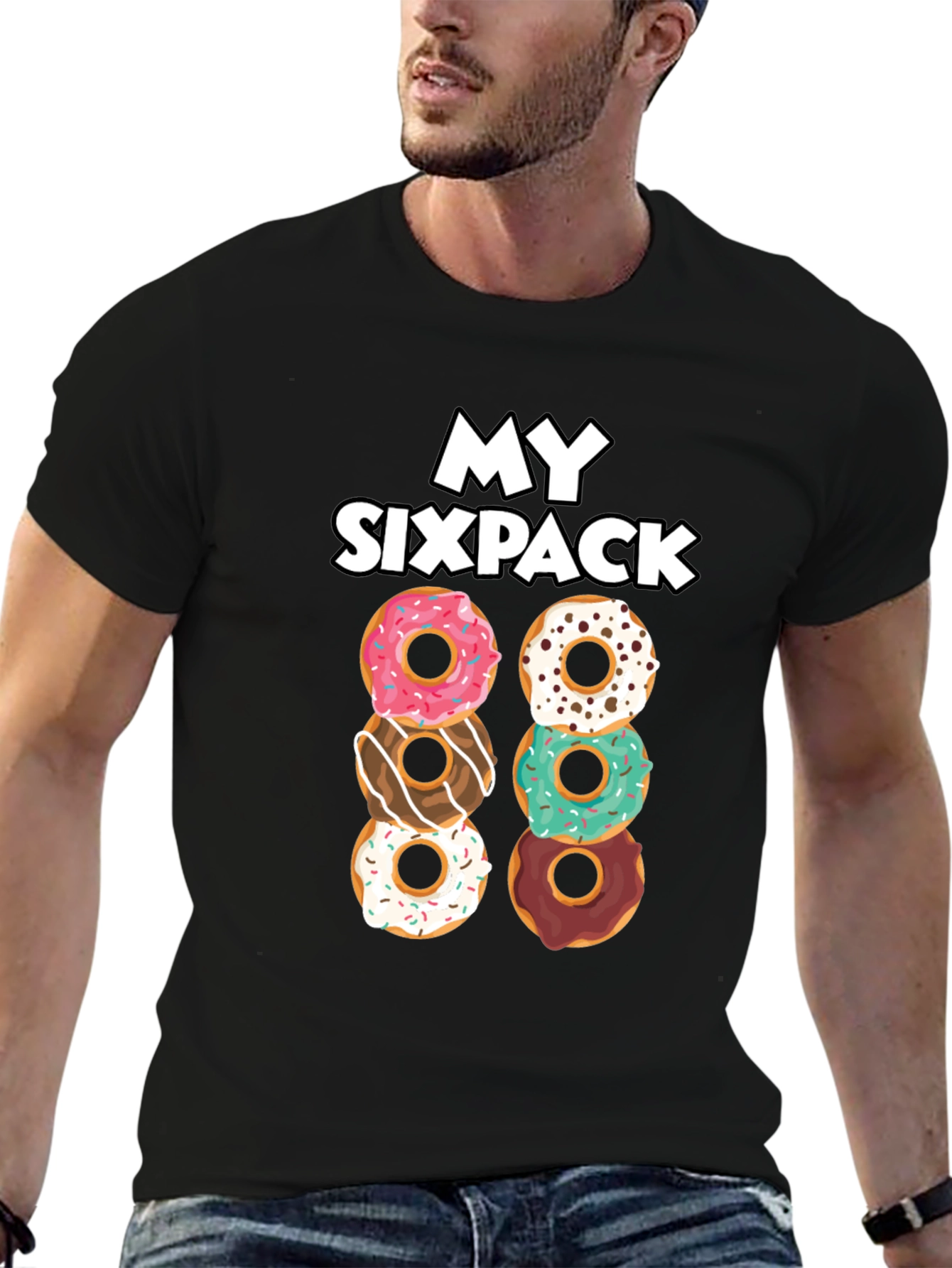 My Sixpack Donuts Funny Graphic T-Shirt