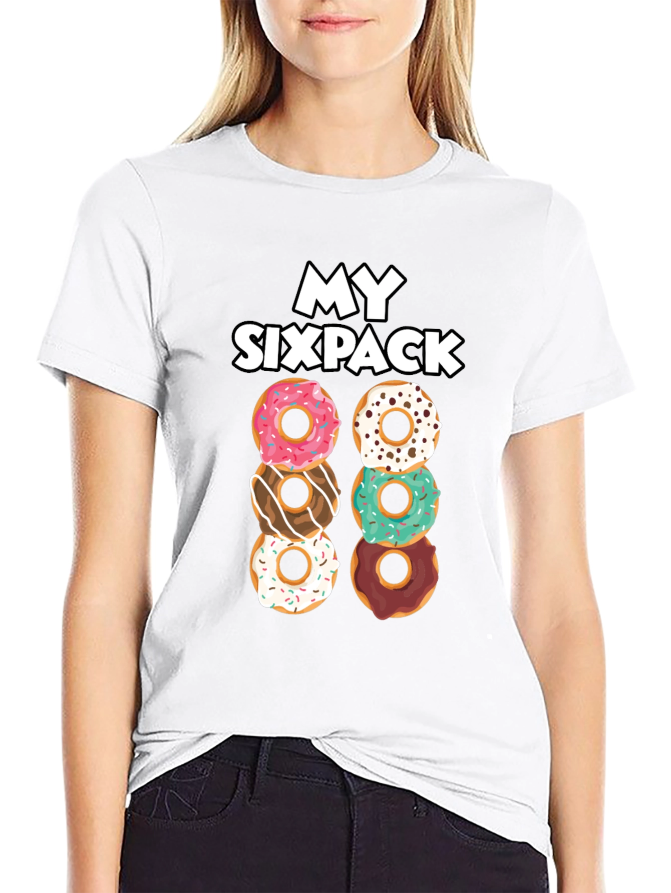 My Sixpack Donuts Funny Graphic T-Shirt