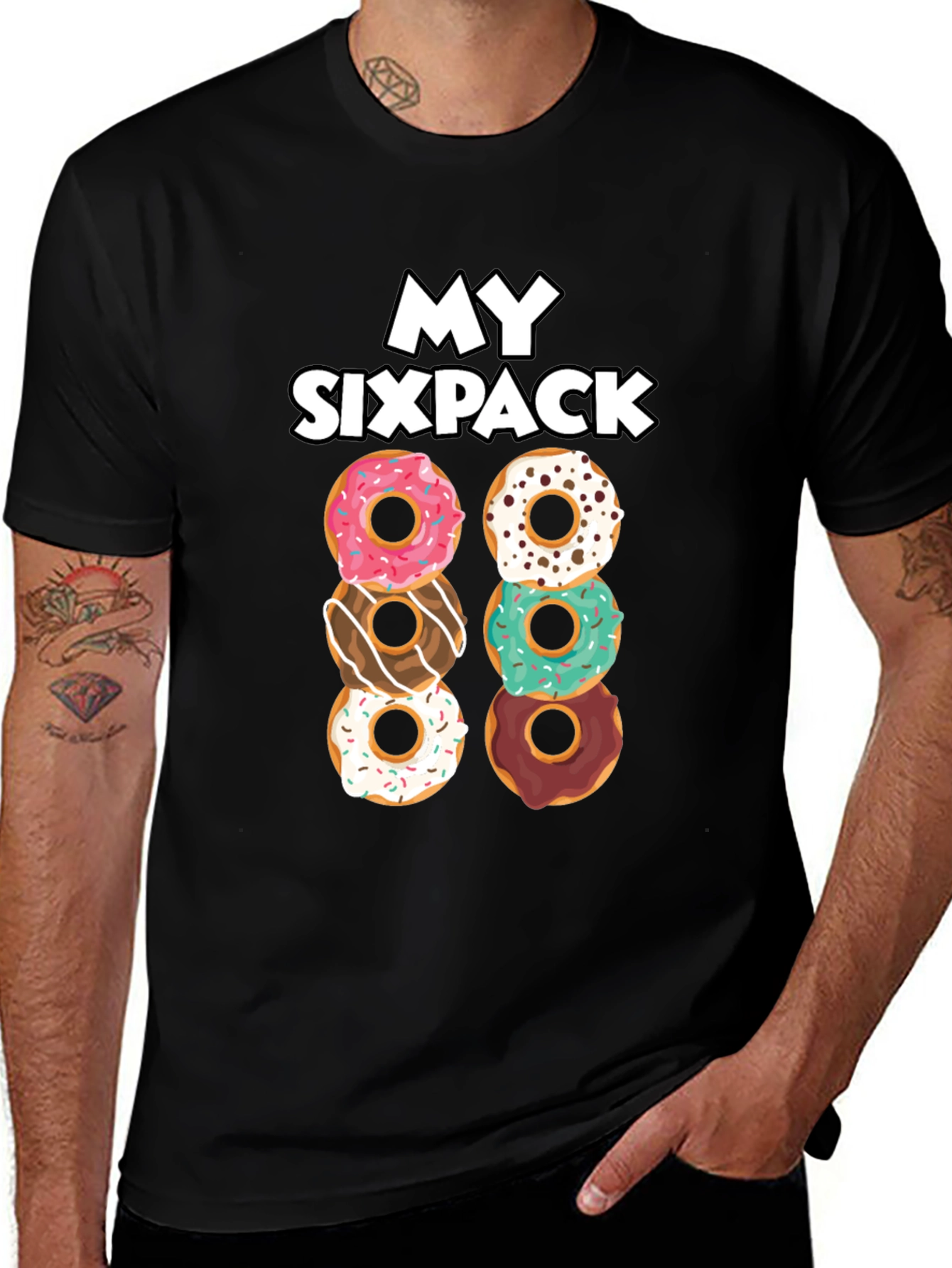 My Sixpack Donuts Funny Graphic T-Shirt