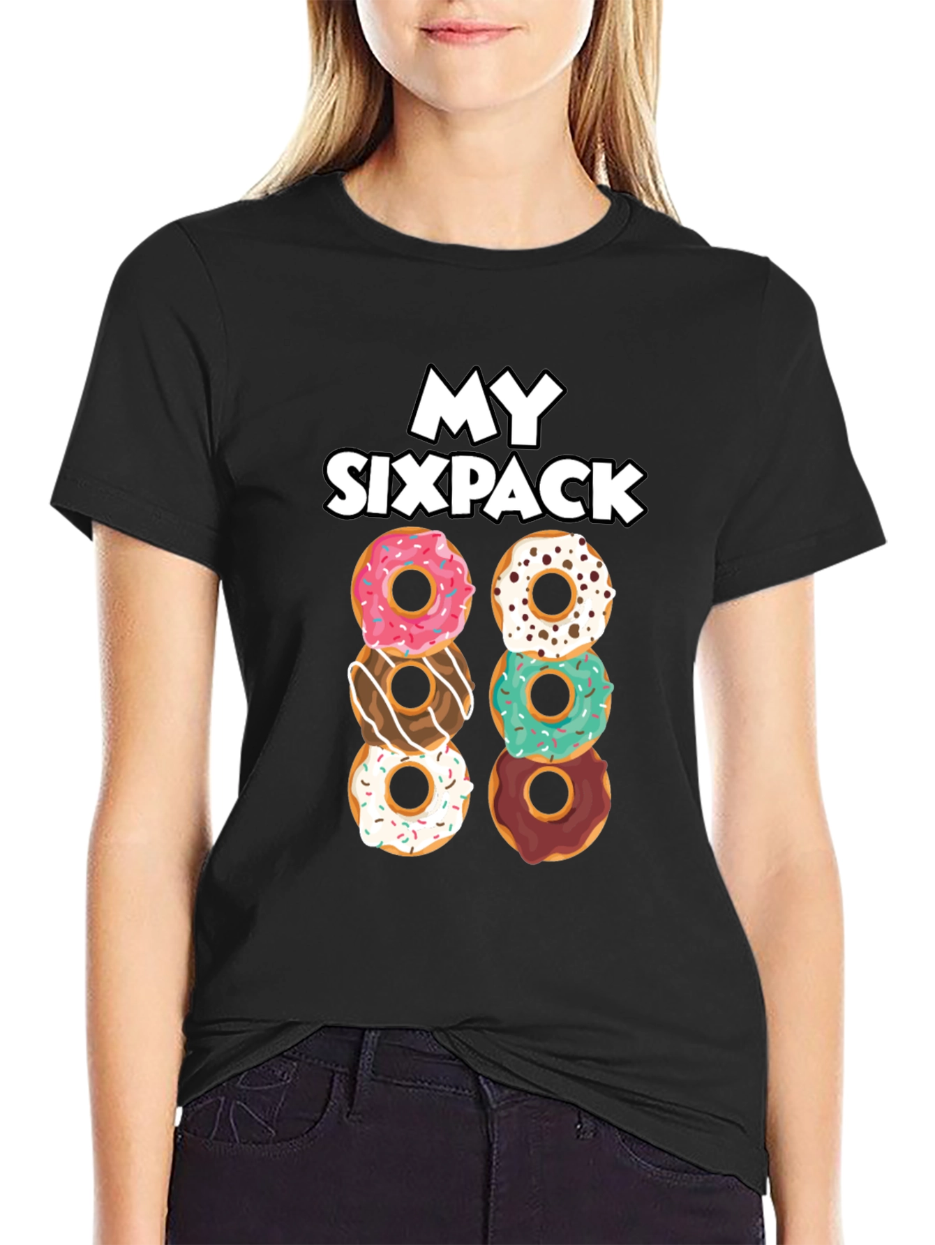 My Sixpack Donuts Funny Graphic T-Shirt