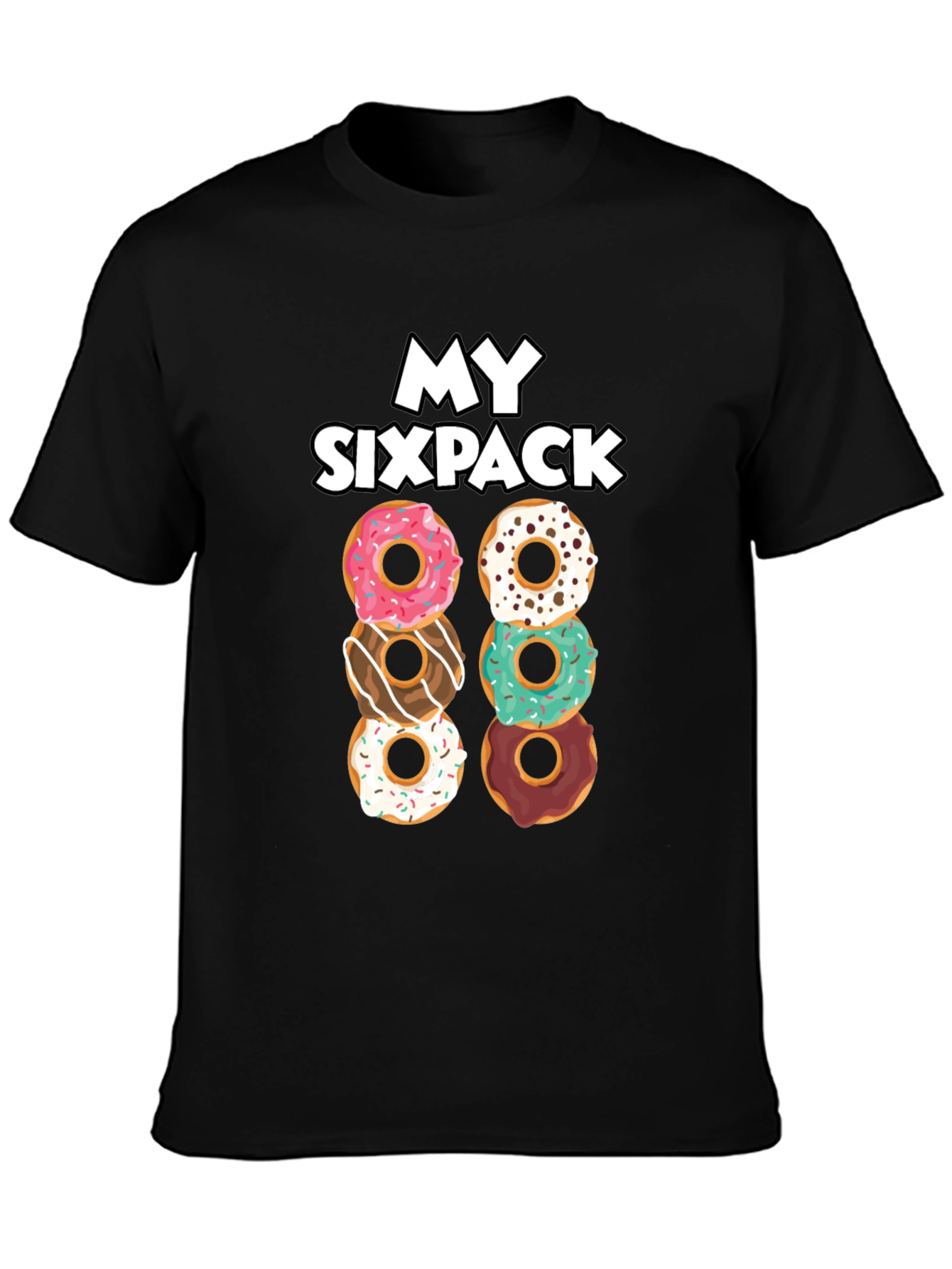My Sixpack Donuts Funny Graphic T-Shirt