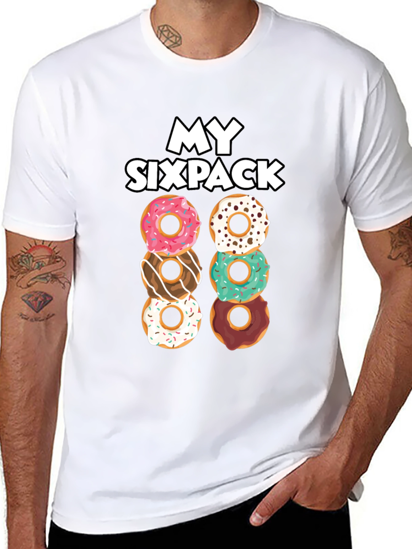 My Sixpack Donuts Funny Graphic T-Shirt