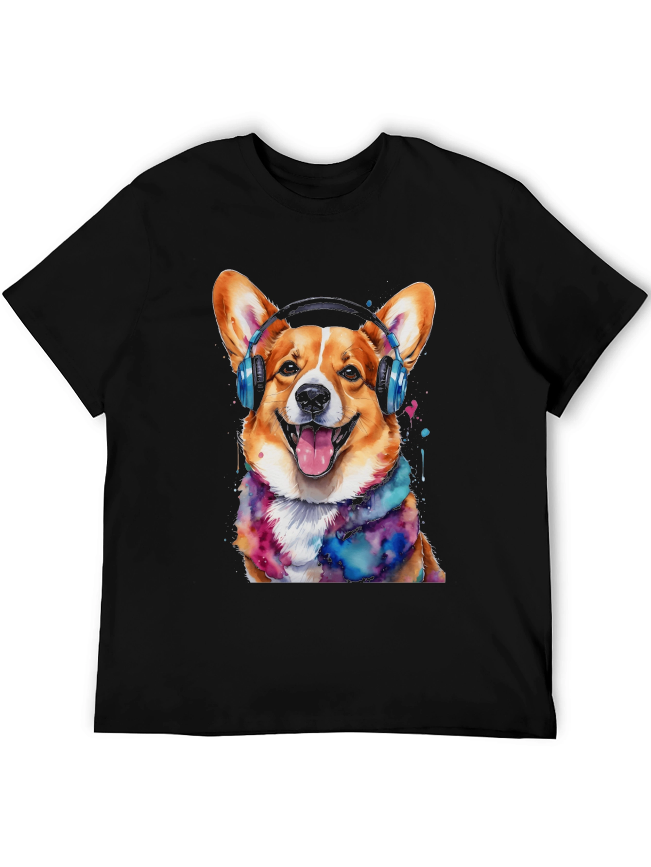 Corgi Headphone T-Shirt