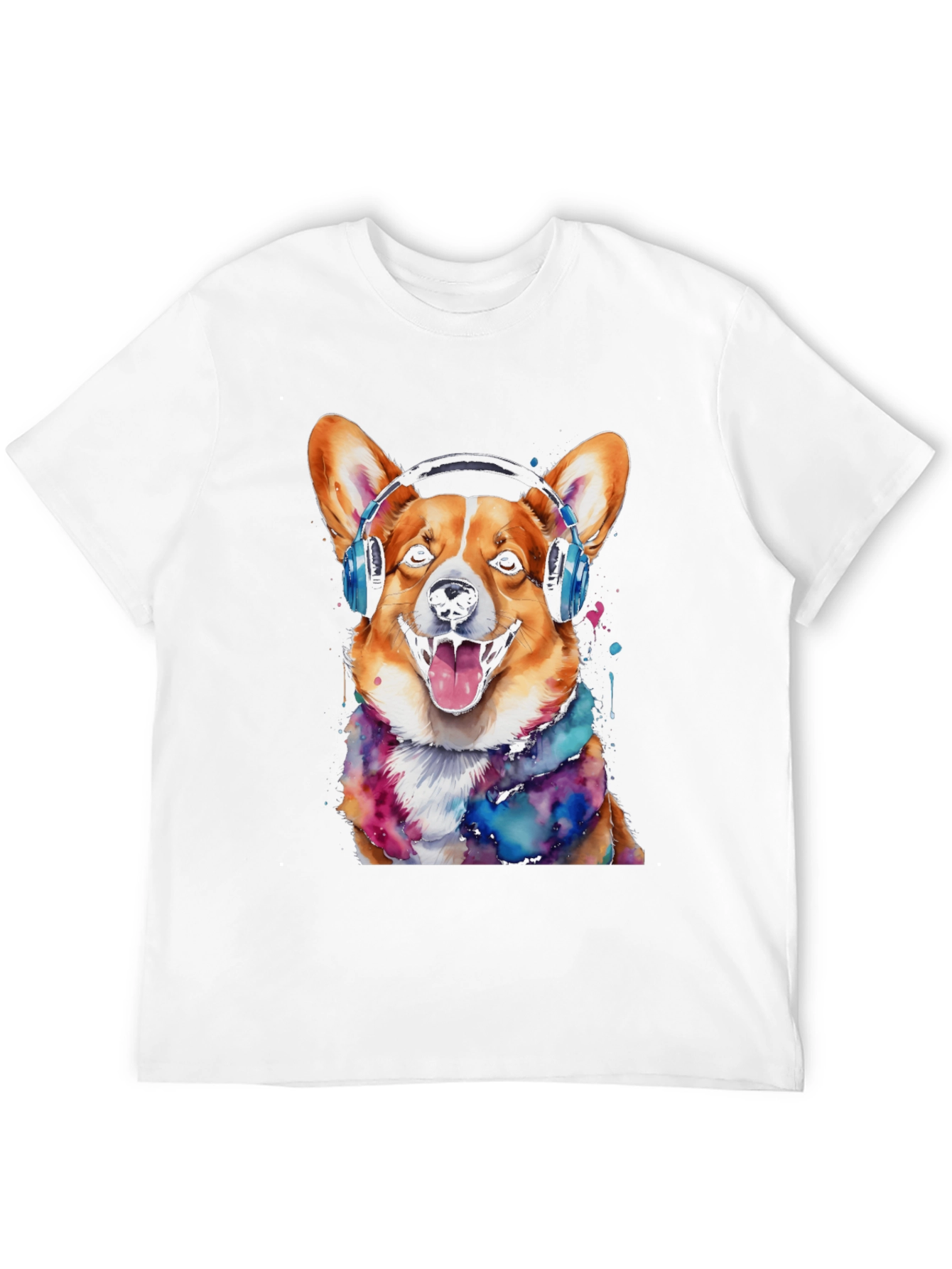 Corgi Headphone T-Shirt