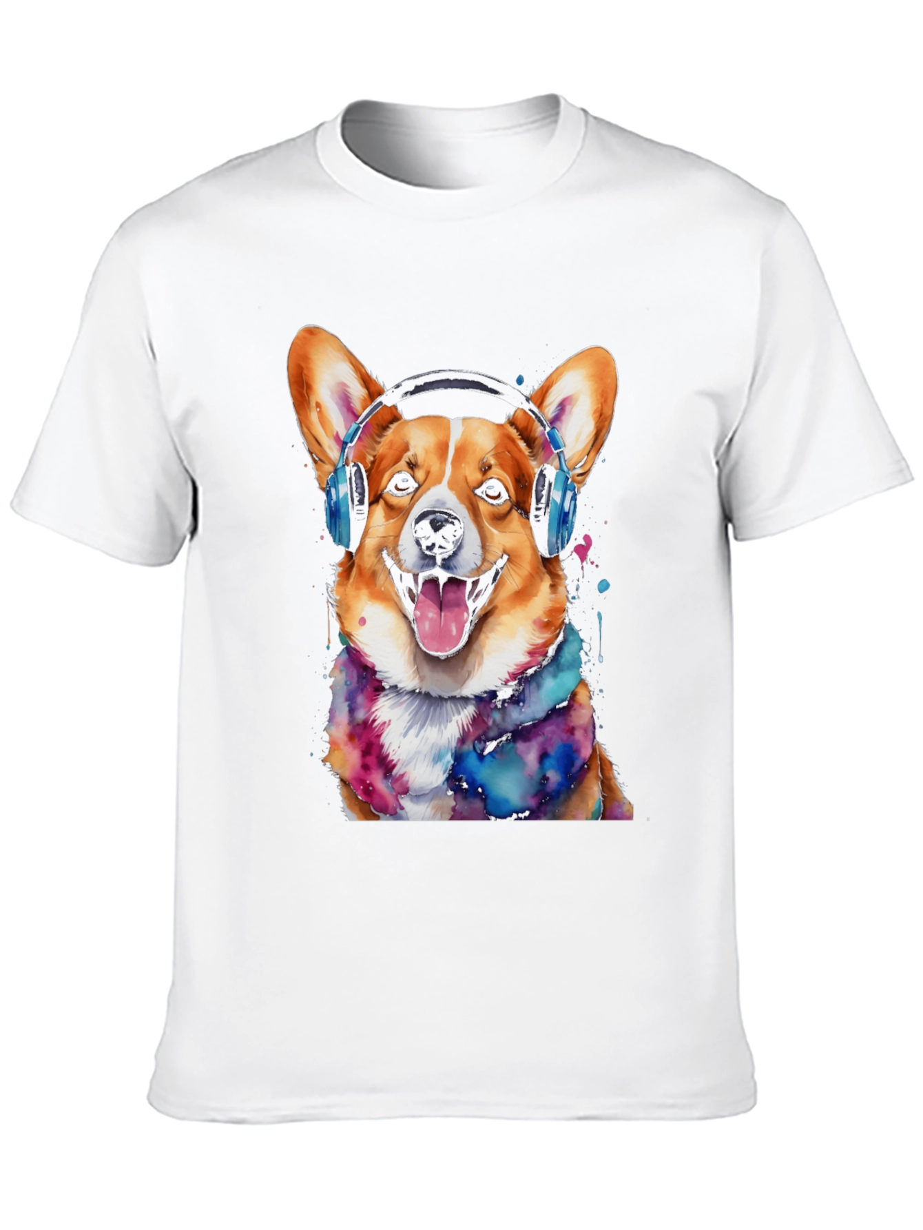 Corgi Headphone T-Shirt