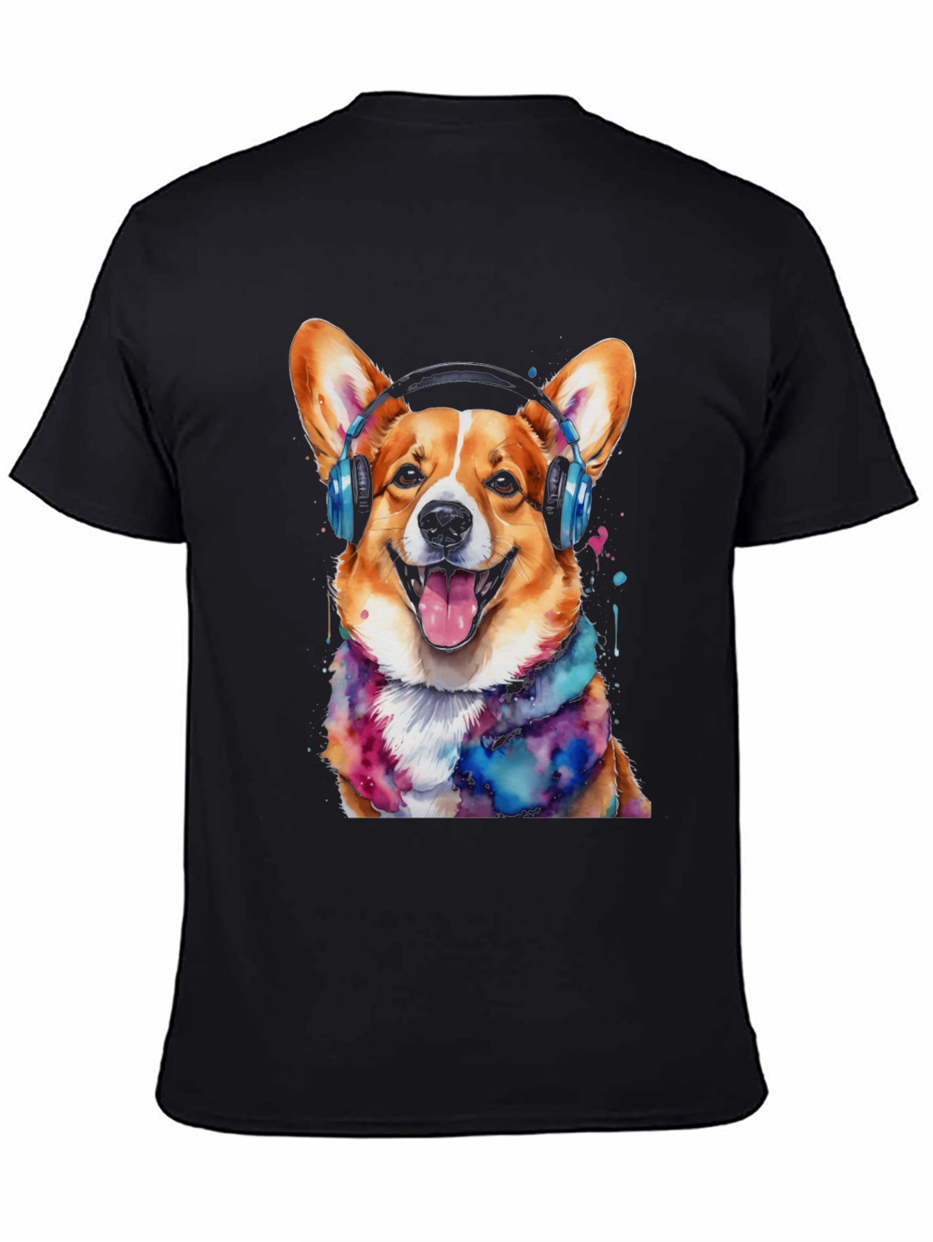 Corgi Headphone T-Shirt