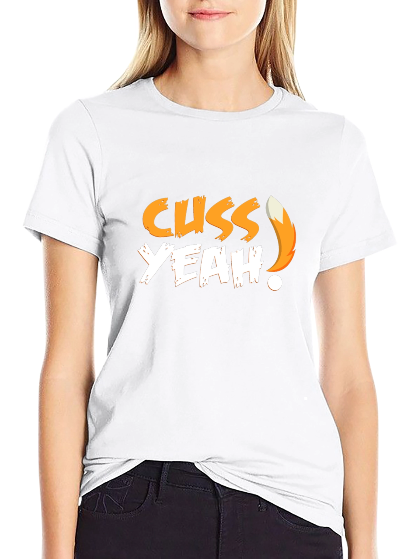 Cuss Yeah! Fox Tail Graphic T-Shirt