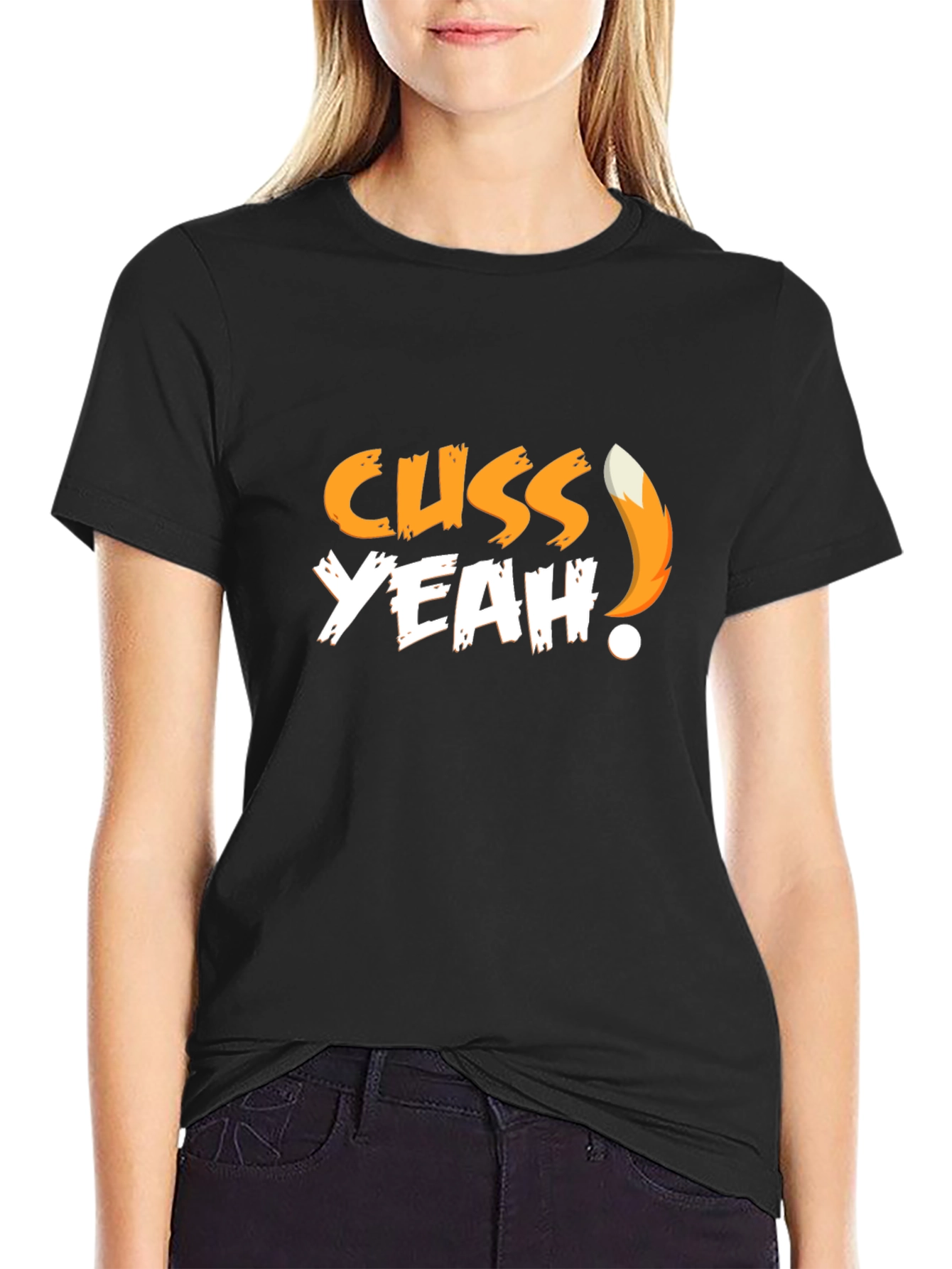 Cuss Yeah! Fox Tail Graphic T-Shirt